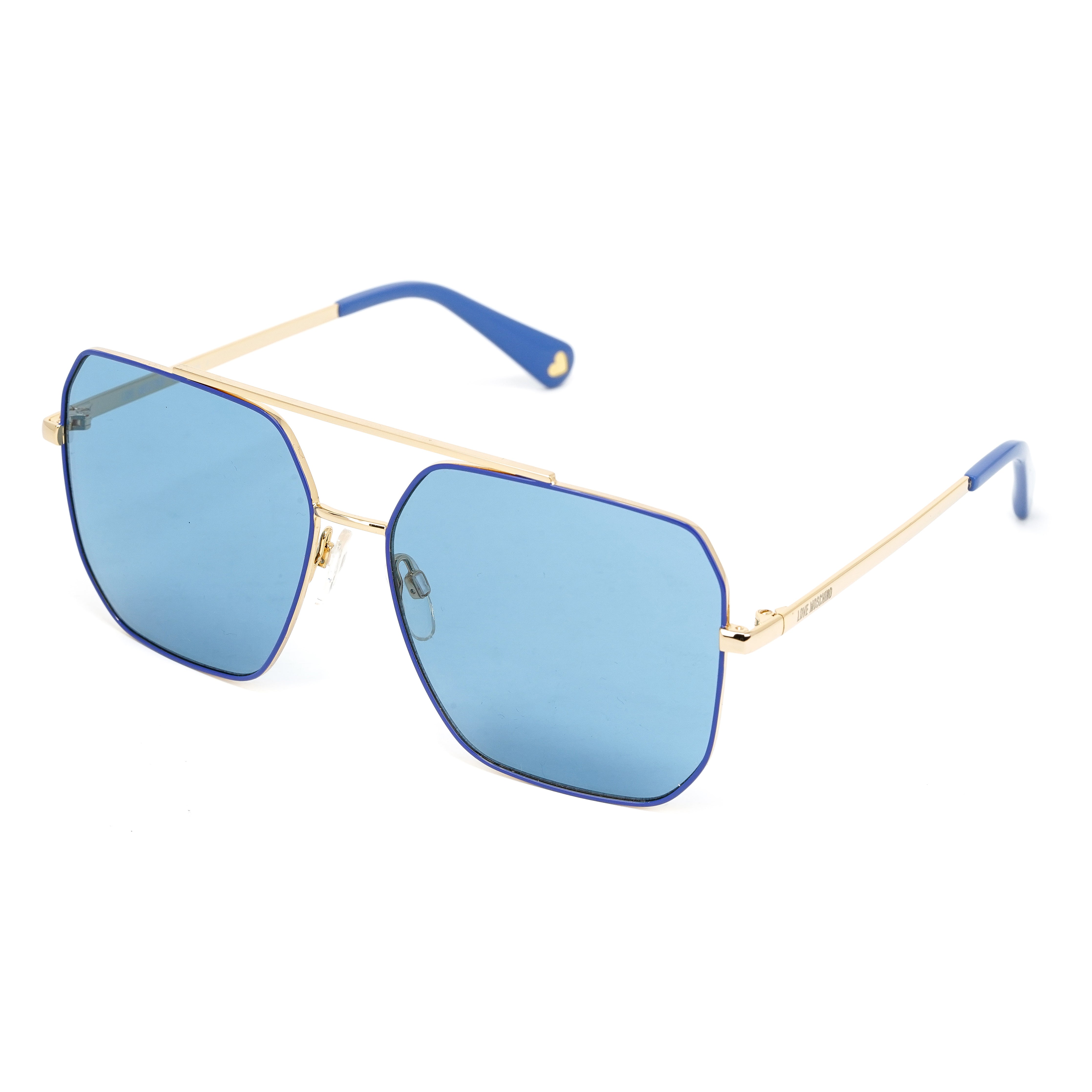 Love Moschino Women's Sunglasses Square Pilot Azure MOL010/S MVU-GR8 Sunglasses