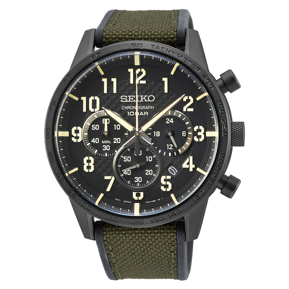 Seiko Chronograph Green Men's Watch SSB369P-GR8 Sunglasses