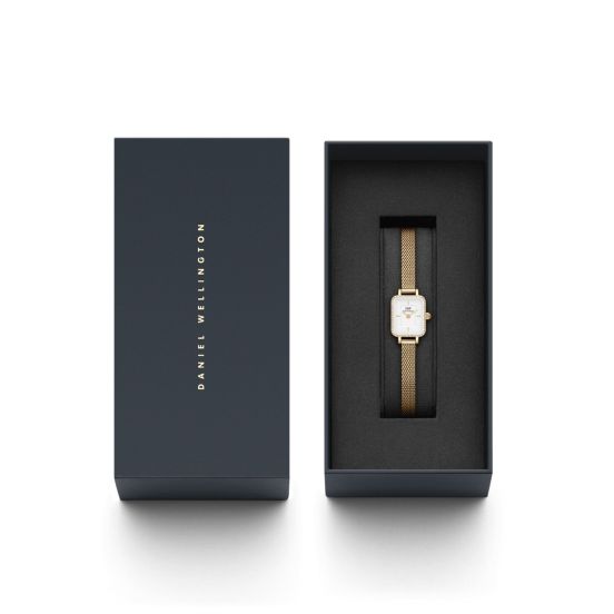 Daniel Wellington Quadro Mini Lumine Bezel Gold Watch DW00100730-GR8 Sunglasses