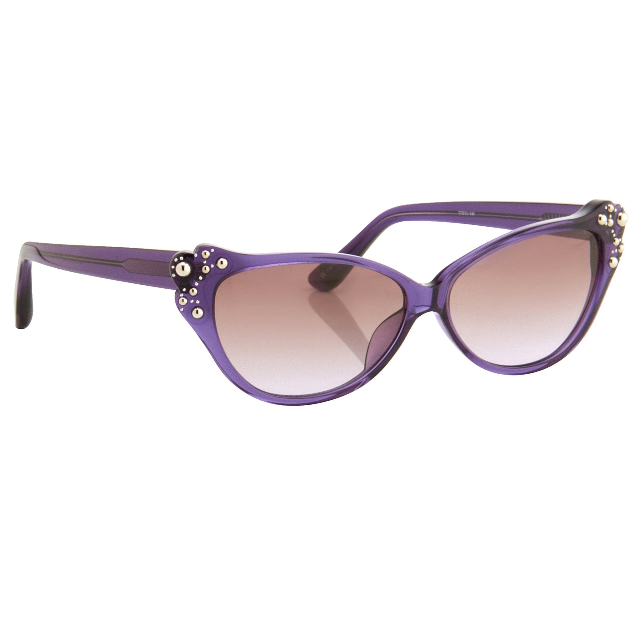 Agent Provocateur Sunglasses Cat Eye Purple and Brown Lenses - AP55C11OPT - Watches & Crystals