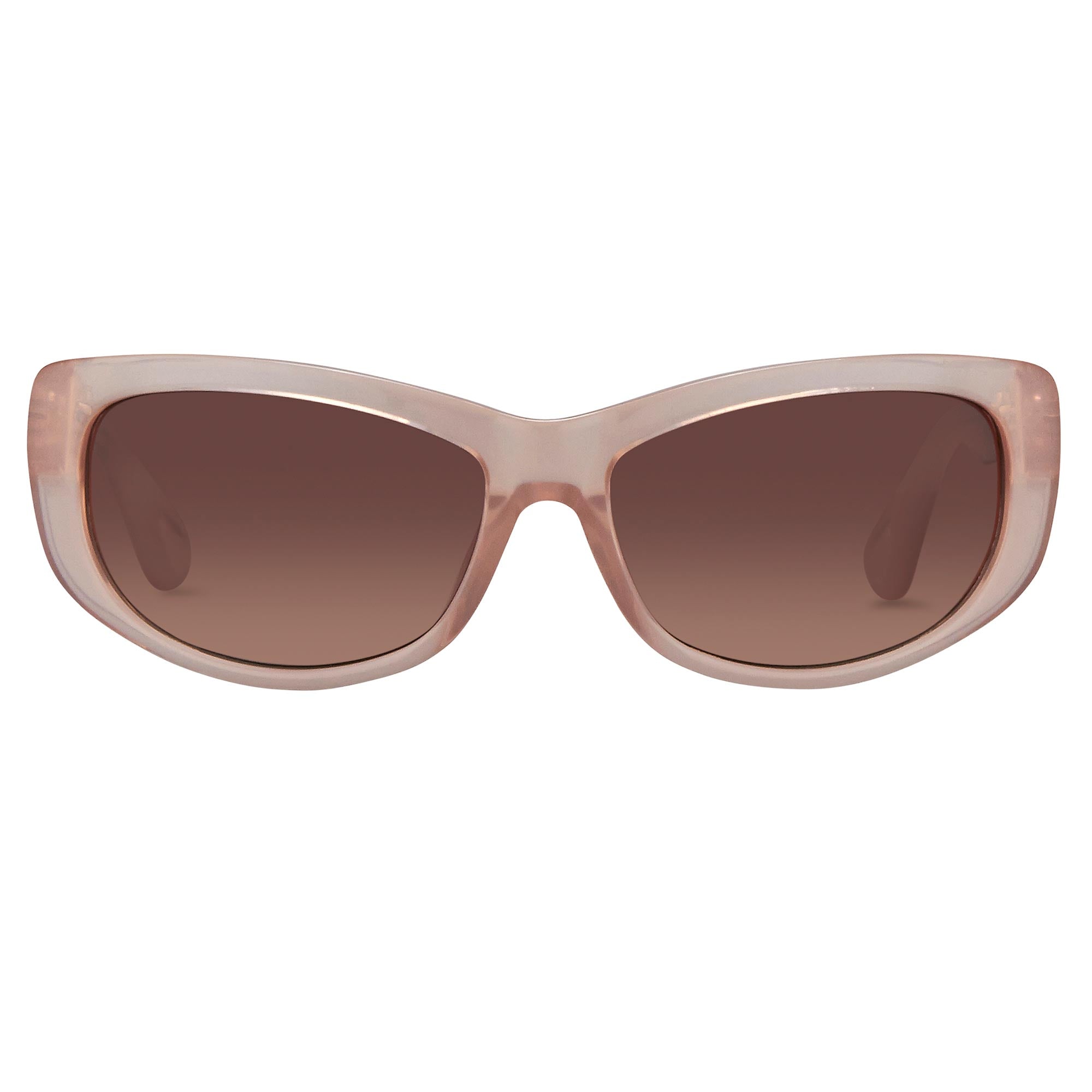 Ann Demeulemeester Sunglasses Cat Eye Blush Pink 925 Silver with Brown Lenses AD29C5SUN - Watches & Crystals