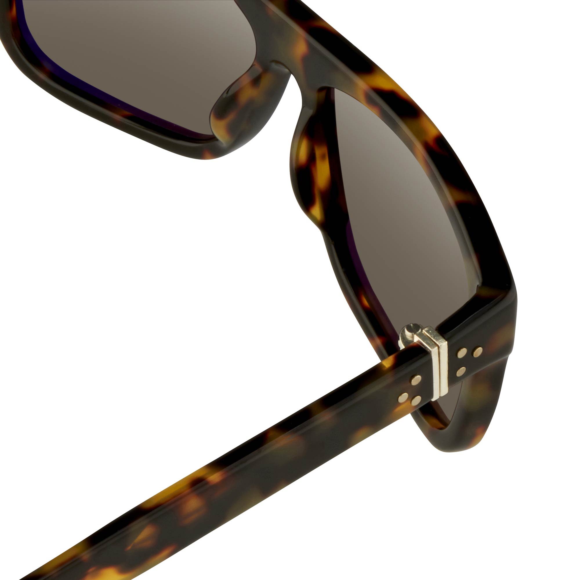 Ann Demeulemeester Sunglasses Flat Top Tortoise Shell 925 Silver with Grey Lenses CAT3 AD2C2SUN - Watches & Crystals