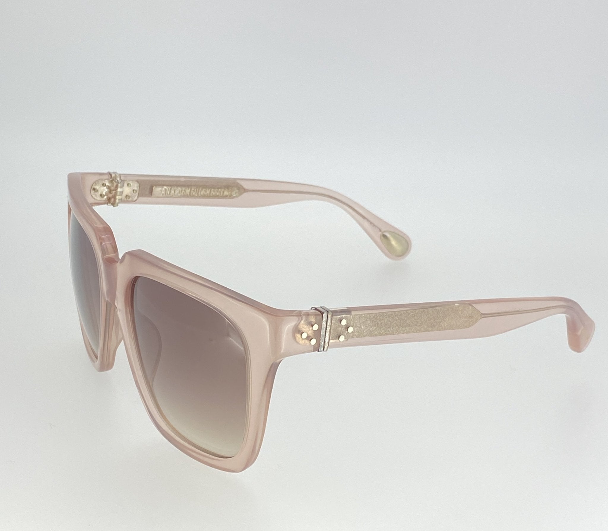 Ann Demeulemeester Sunglasses Oversized Blush Pink with Brown Lenses 925 Silver AD21C5SUN - Watches & Crystals