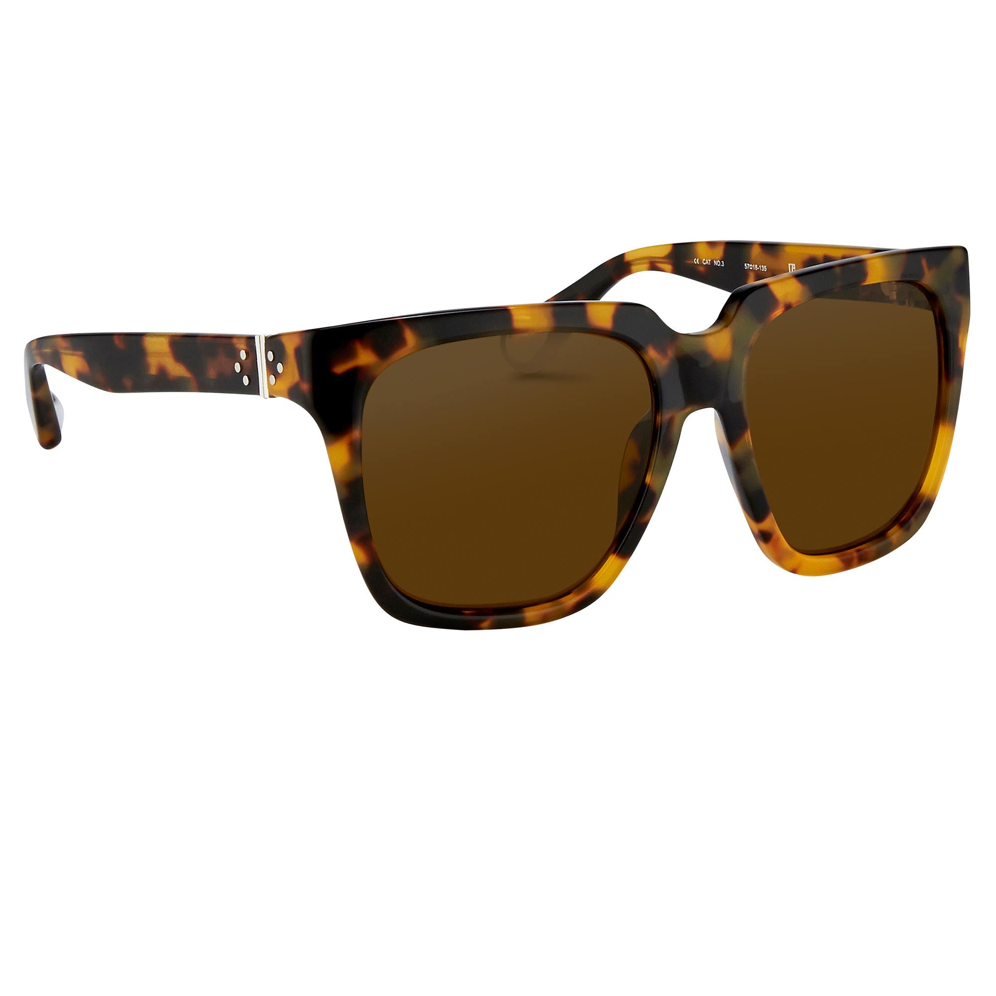 Ann Demeulemeester Sunglasses Oversized Tortoise Shell with Brown Lenses CAT3 AD21C2SUN - Watches & Crystals