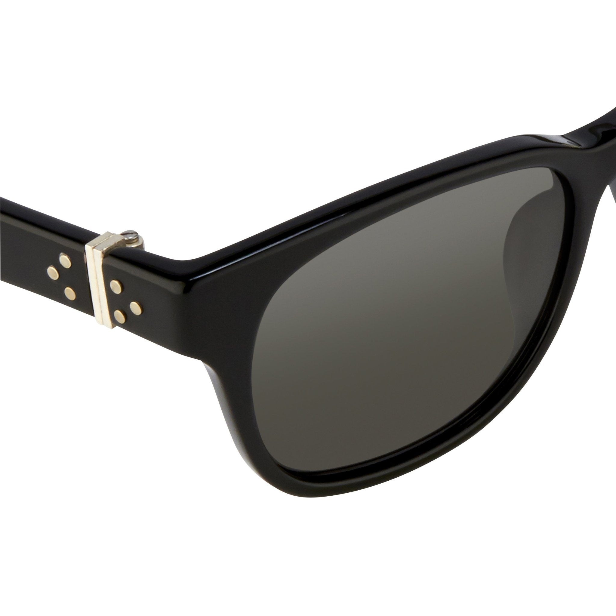 Ann Demeulemeester Sunglasses Rectangular Black 925 Silver with Grey Lenses AD15C6SUN - Watches & Crystals