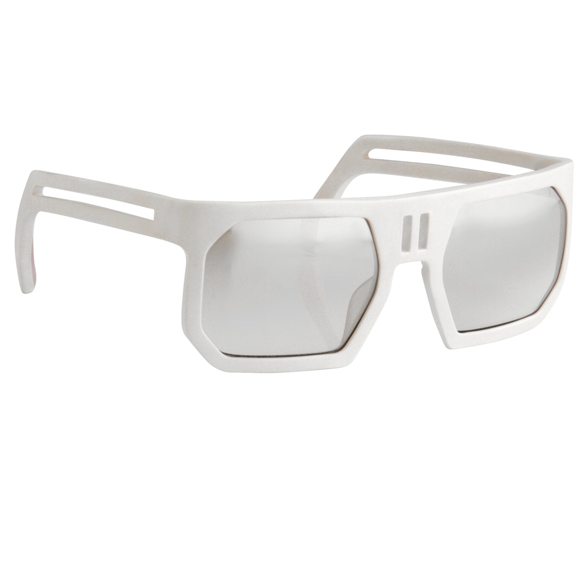 Boris Bidjan Saberi Sunglasses Rectangular White With Brown Graduated Lenses BBS1C1SUN - Watches & Crystals