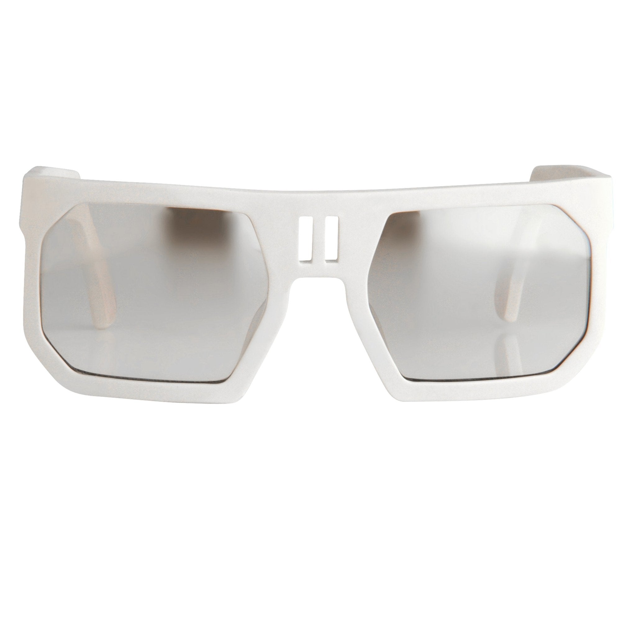 Boris Bidjan Saberi Sunglasses Rectangular White With Brown Graduated Lenses BBS1C1SUN - Watches & Crystals