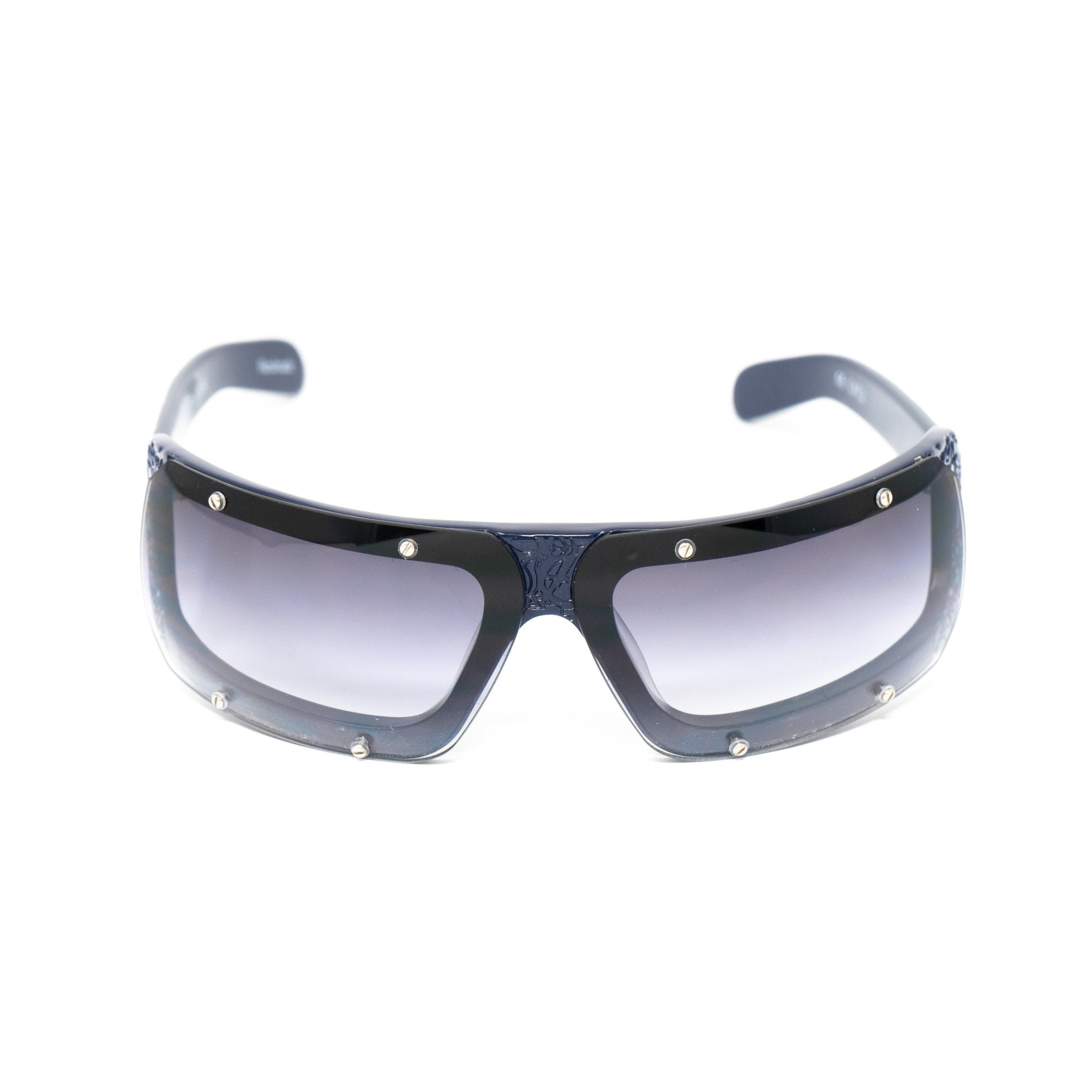 Buddhist Punk Sunglasses Rectangular Navy With Grey Graduated Lenses Category 2 6BP2C4NAVY - Watches & Crystals