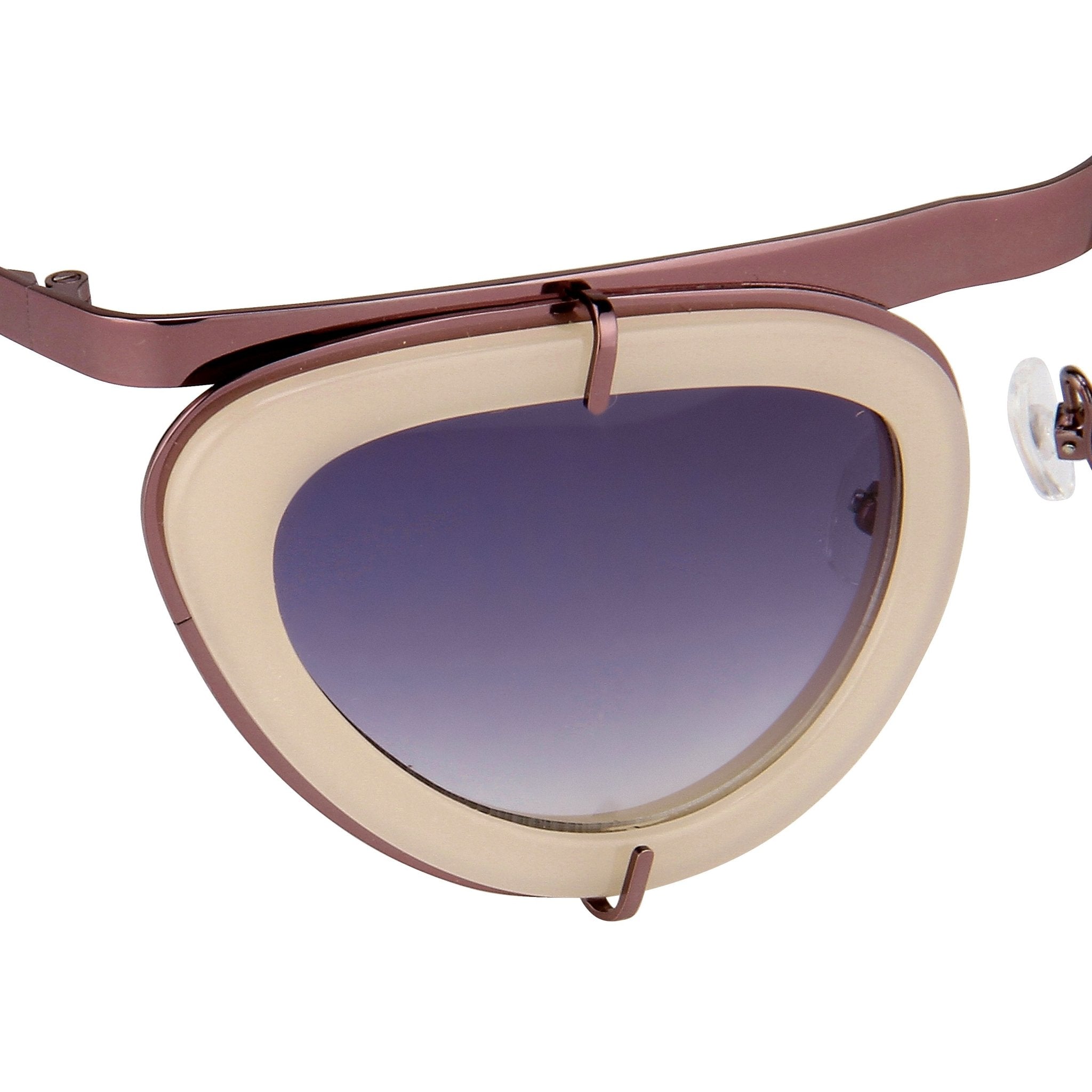 Erdem Women Sunglasses Cat Eye Beige Rose Gold and Grey Graduated Lenses - EDM3C2SUN - Watches & Crystals