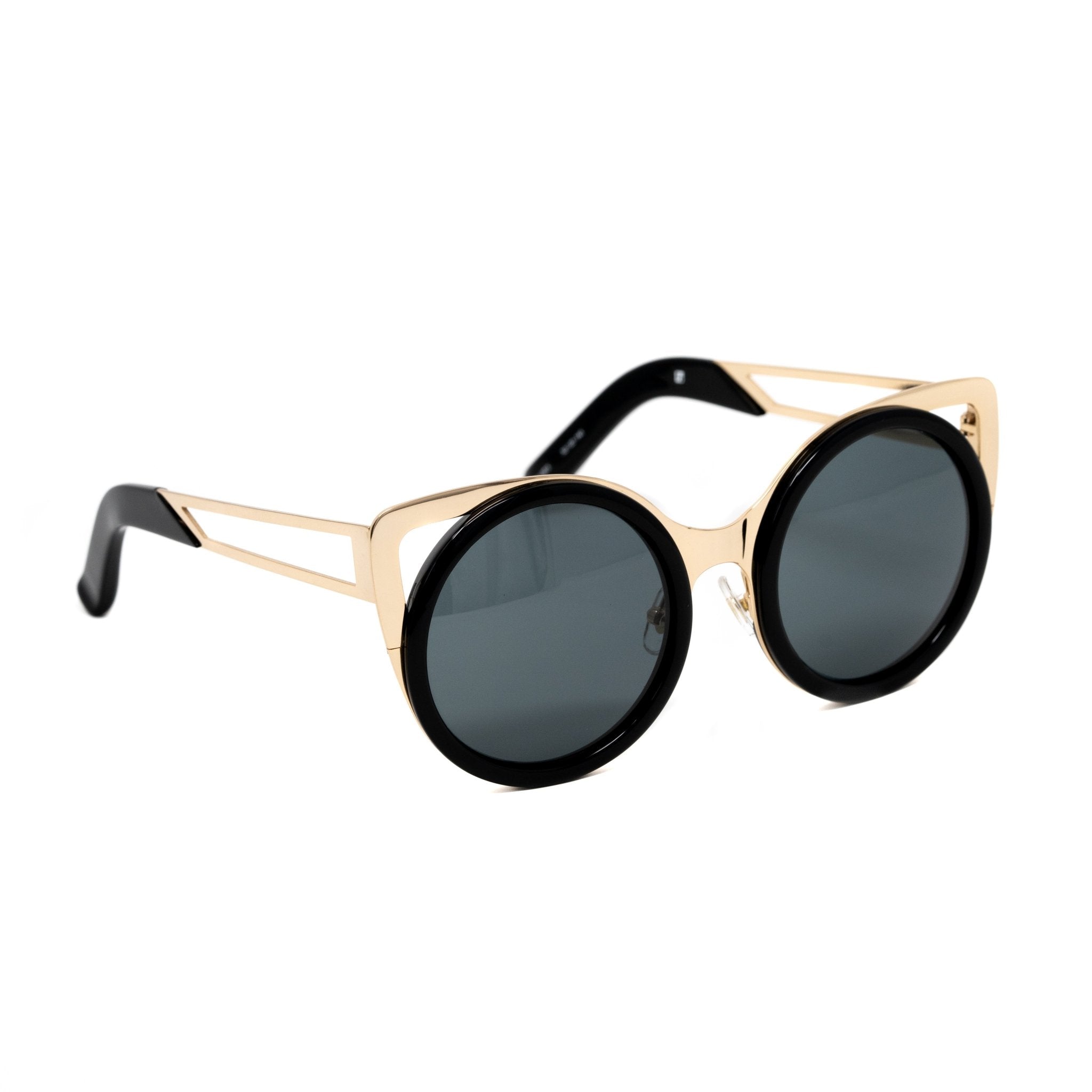 Erdem Women Sunglasses Cat Eye Black Light Gold with Black Lenses Category 3 EDM4C1SUN - Watches & Crystals