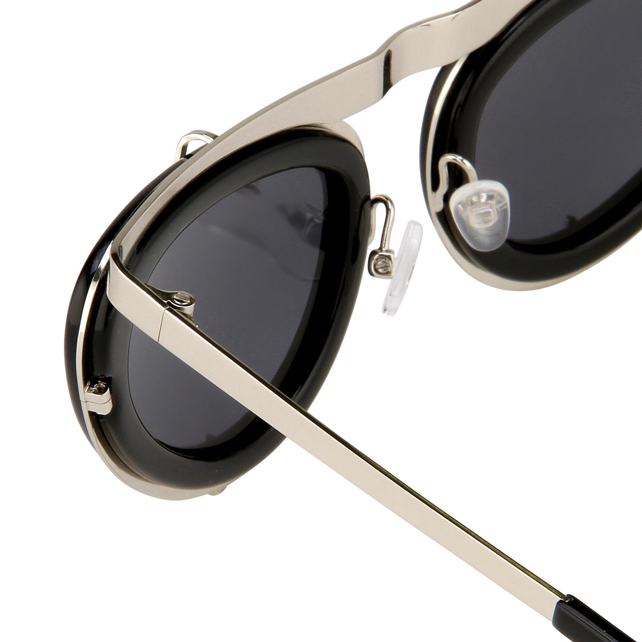 Erdem Women Sunglasses Cat Eye Black Shiny Silver with Grey Lenses Category 3 EDM3C6SUN - Watches & Crystals