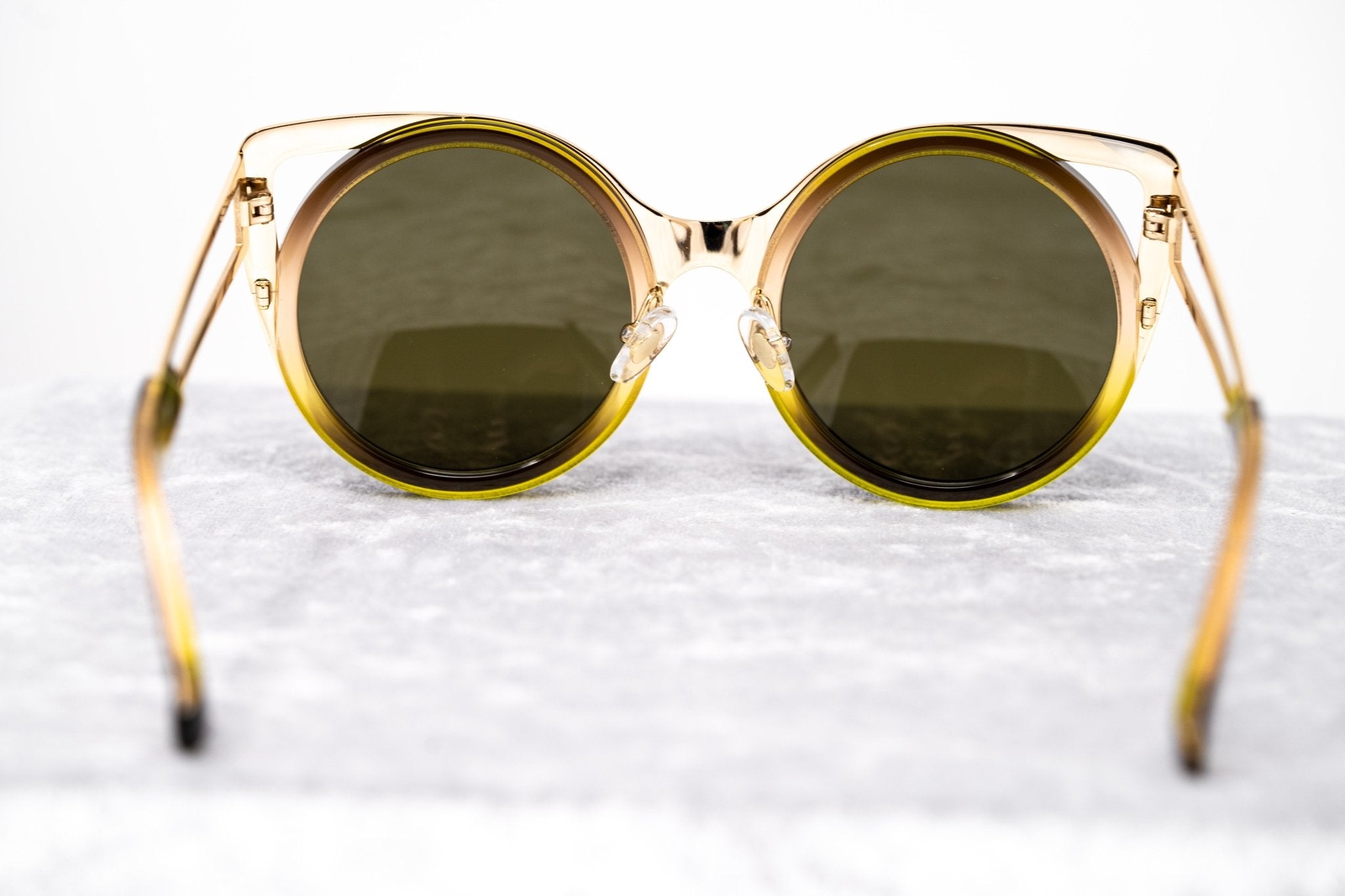 Erdem Women Sunglasses Cat Eye Brown Gradient Light Gold with Brown Lenses Category 3 EDM4C11SUN - Watches & Crystals