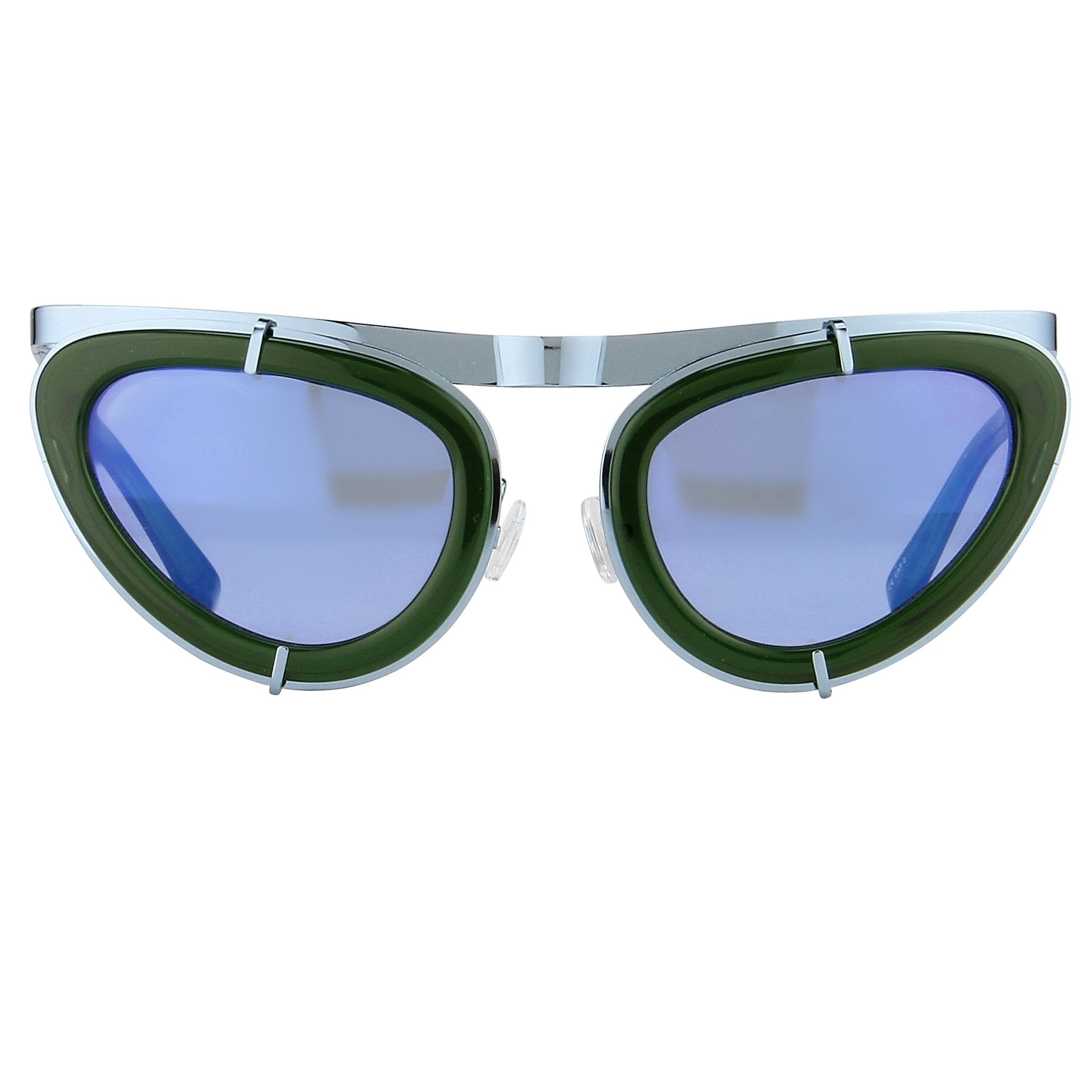 Erdem Women Sunglasses Cat Eye Green Blue and Blue Mirror Lenses - EDM3C4SUN - Watches & Crystals