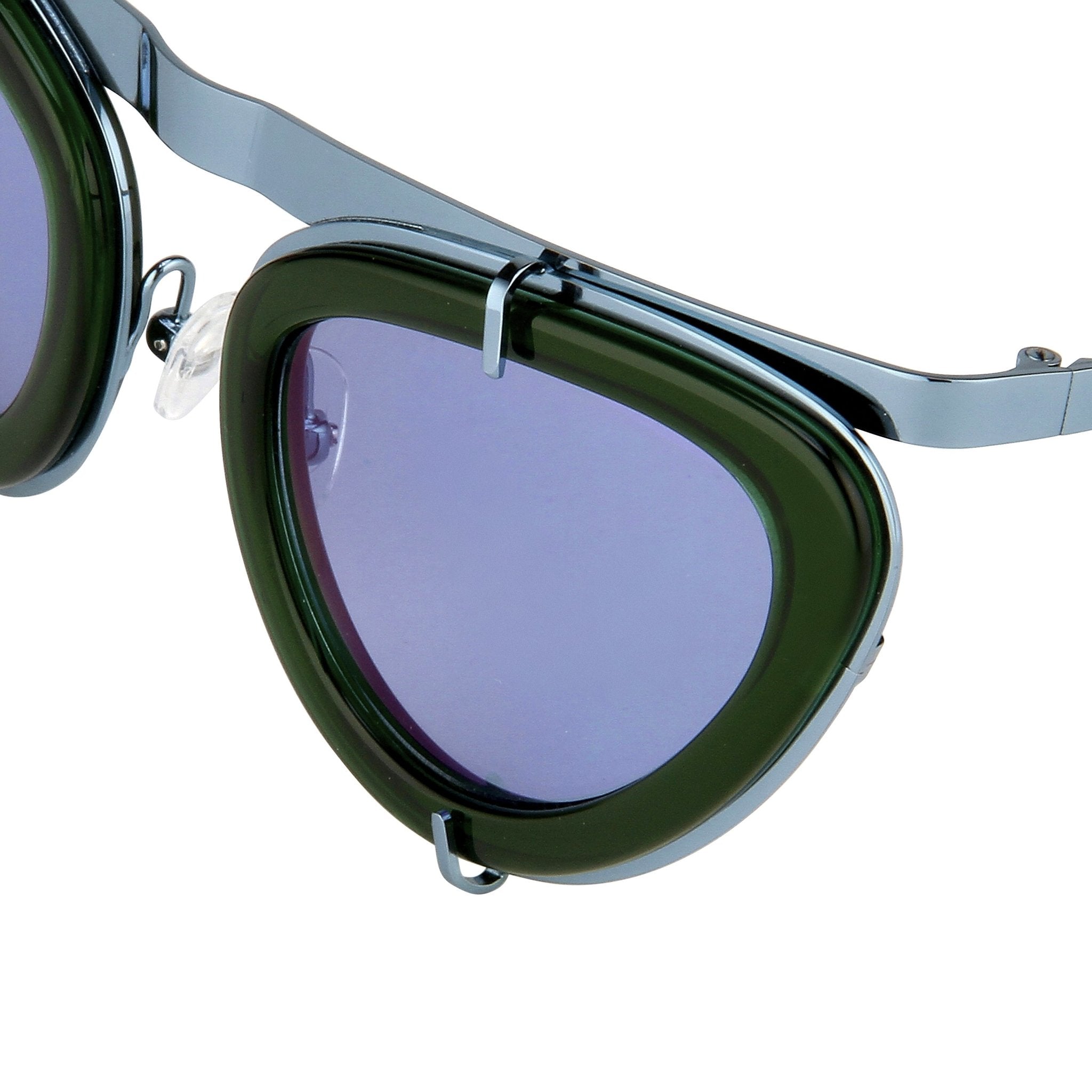 Erdem Women Sunglasses Cat Eye Green Blue and Blue Mirror Lenses - EDM3C4SUN - Watches & Crystals