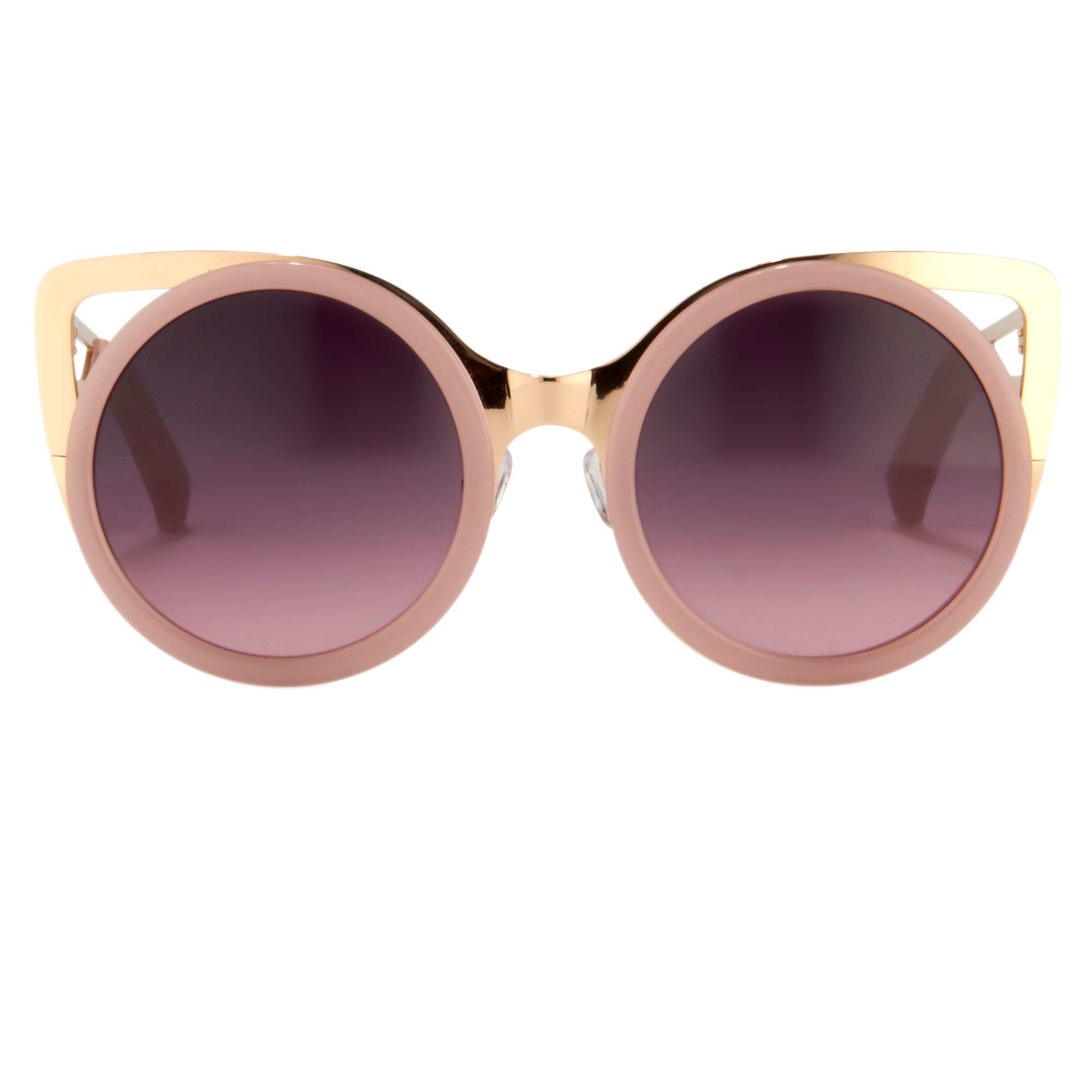 Erdem Women Sunglasses Cat Eye Light Pink Light Gold with Grey/Pink Graduated Lenses EDM4C3SUN - Watches & Crystals