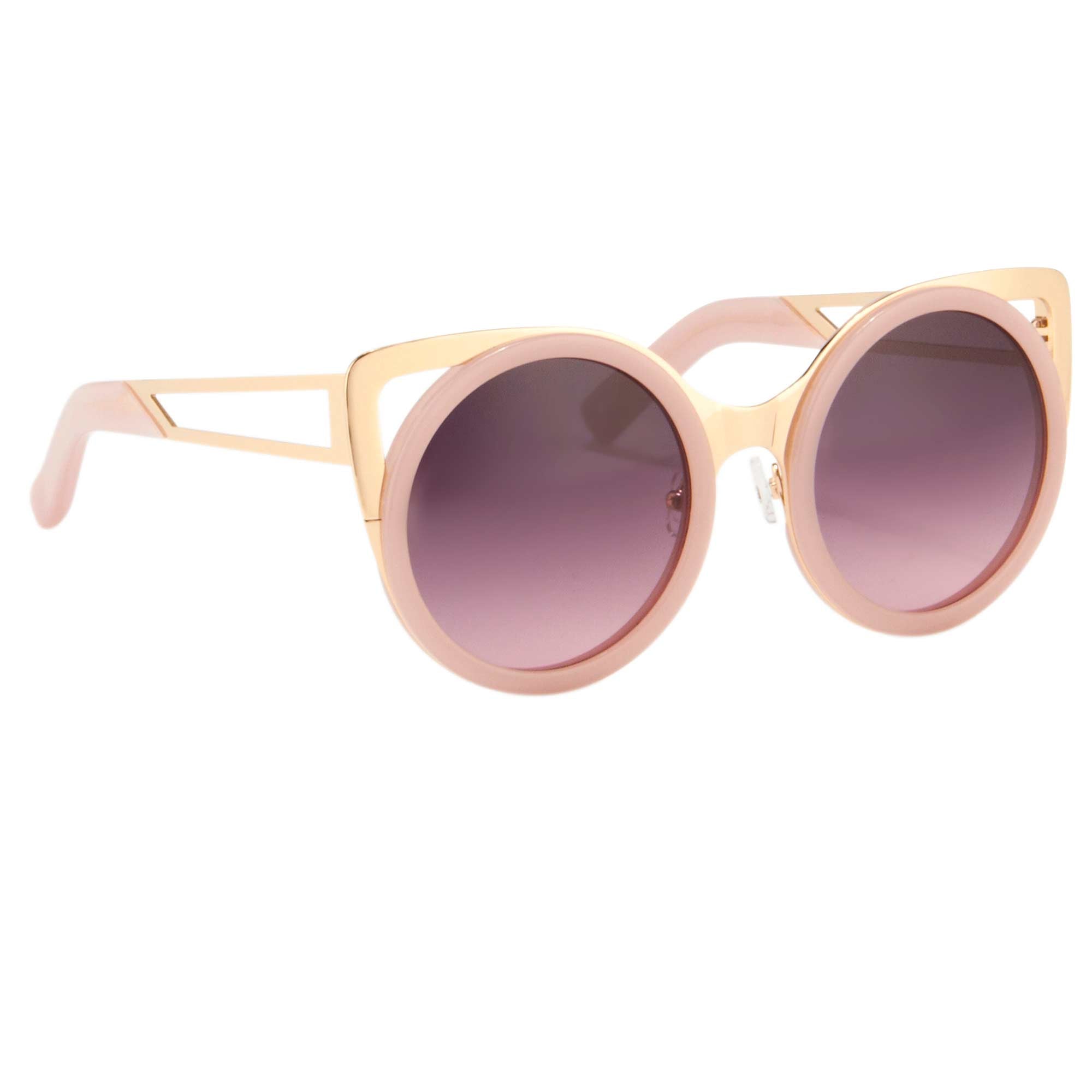 Erdem Women Sunglasses Cat Eye Light Pink Light Gold with Grey/Pink Graduated Lenses EDM4C3SUN - Watches & Crystals