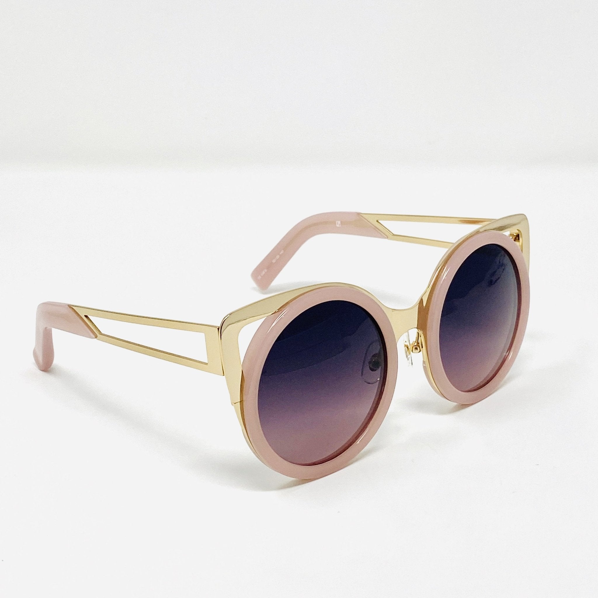 Erdem Women Sunglasses Cat Eye Light Pink Light Gold with Grey/Pink Graduated Lenses EDM4C3SUN - Watches & Crystals