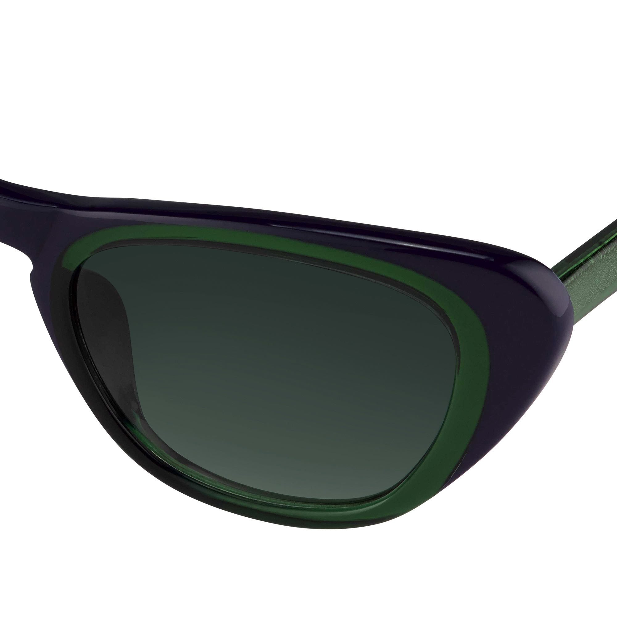 Erdem Women Sunglasses Cat Eye Navy Green with Green Gradient Lenses Category 3 EDM18C3SUN - Watches & Crystals