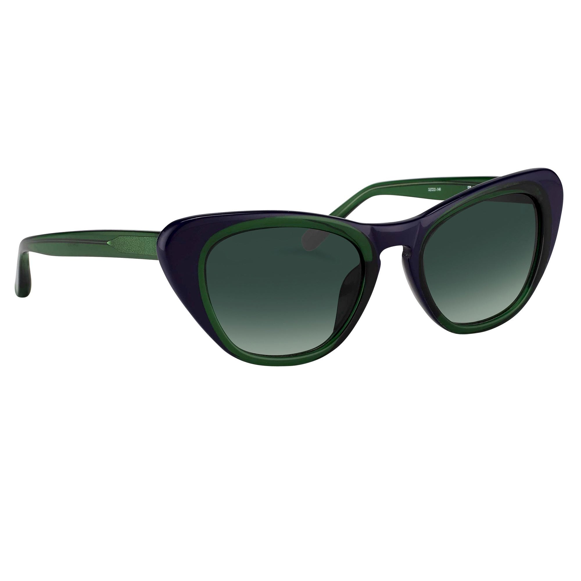 Erdem Women Sunglasses Cat Eye Navy Green with Green Gradient Lenses Category 3 EDM18C3SUN - Watches & Crystals