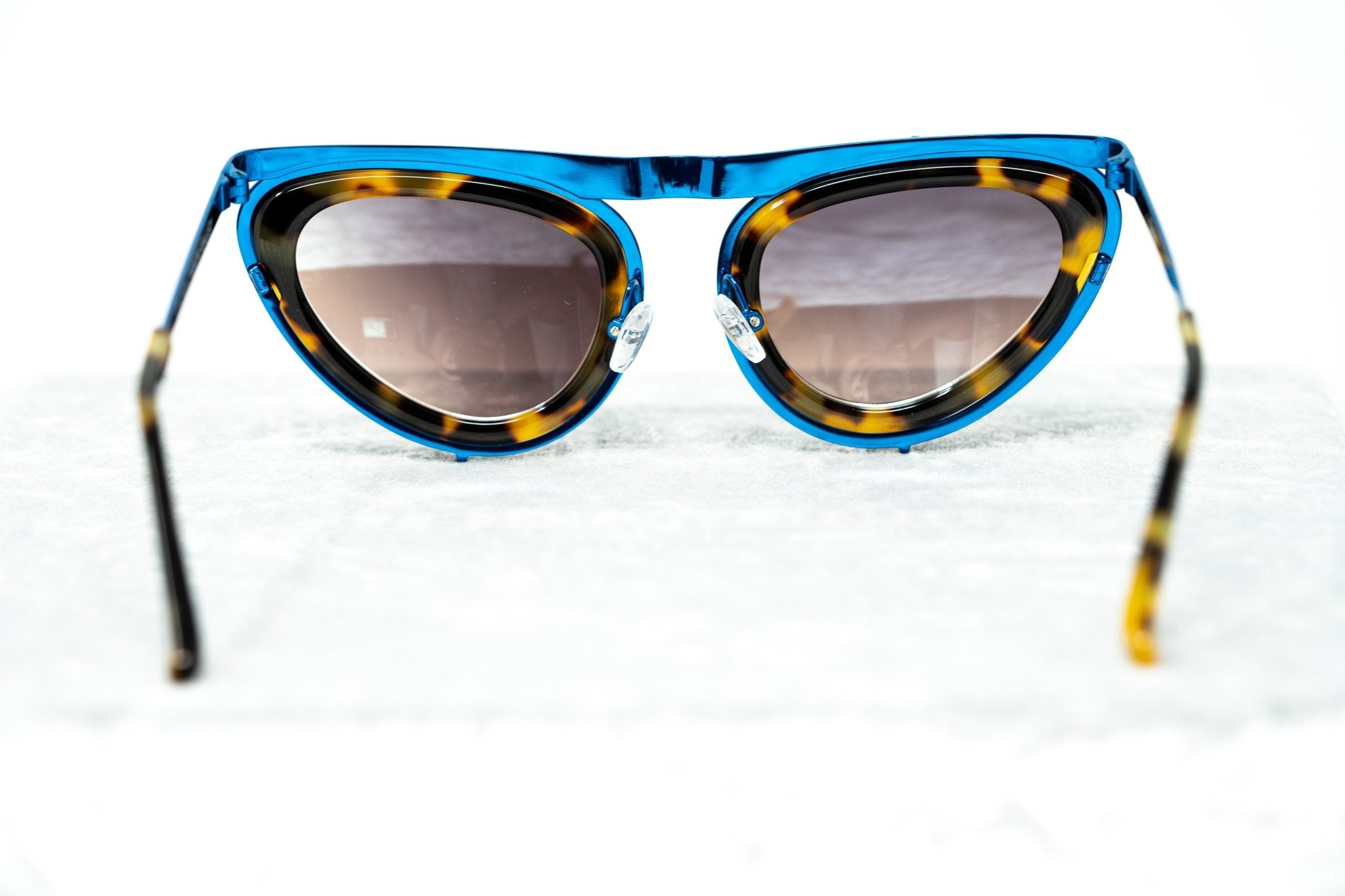 Erdem Women Sunglasses Cat Eye Tortoiseshell/Blue and Blue Mirror Lenses - EDM3C3SUN - Watches & Crystals