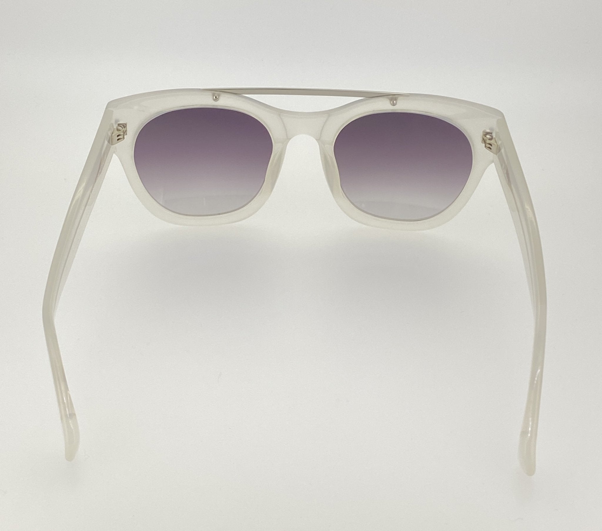 Erdem Women Sunglasses D-Frame Off White with Grey Graduated Lenses Category 3 EDM11C3SUN - Watches & Crystals