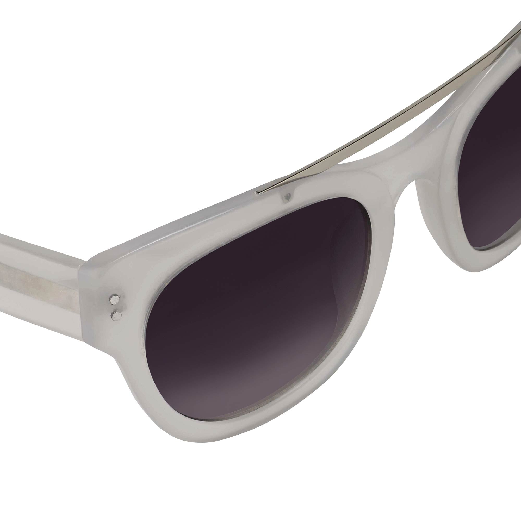 Erdem Women Sunglasses D-Frame Off White with Grey Graduated Lenses Category 3 EDM11C3SUN - Watches & Crystals