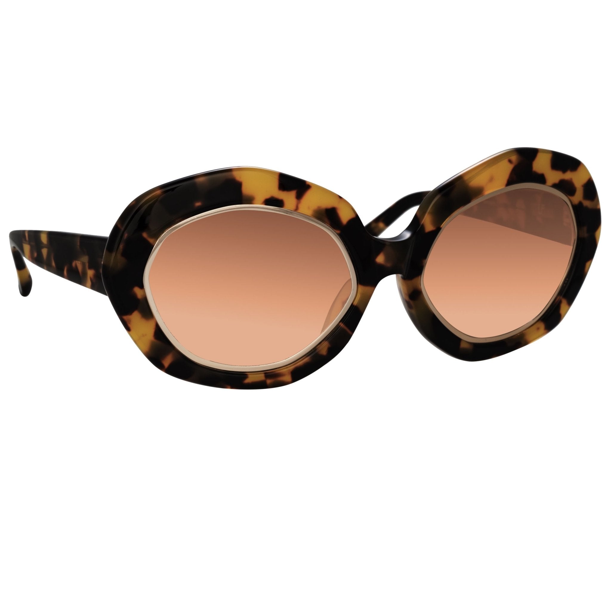 Erdem Women Sunglasses Oversized Tortoise Shell Gold with Brown Graduated Lenses EDM33C4SUN - Watches & Crystals