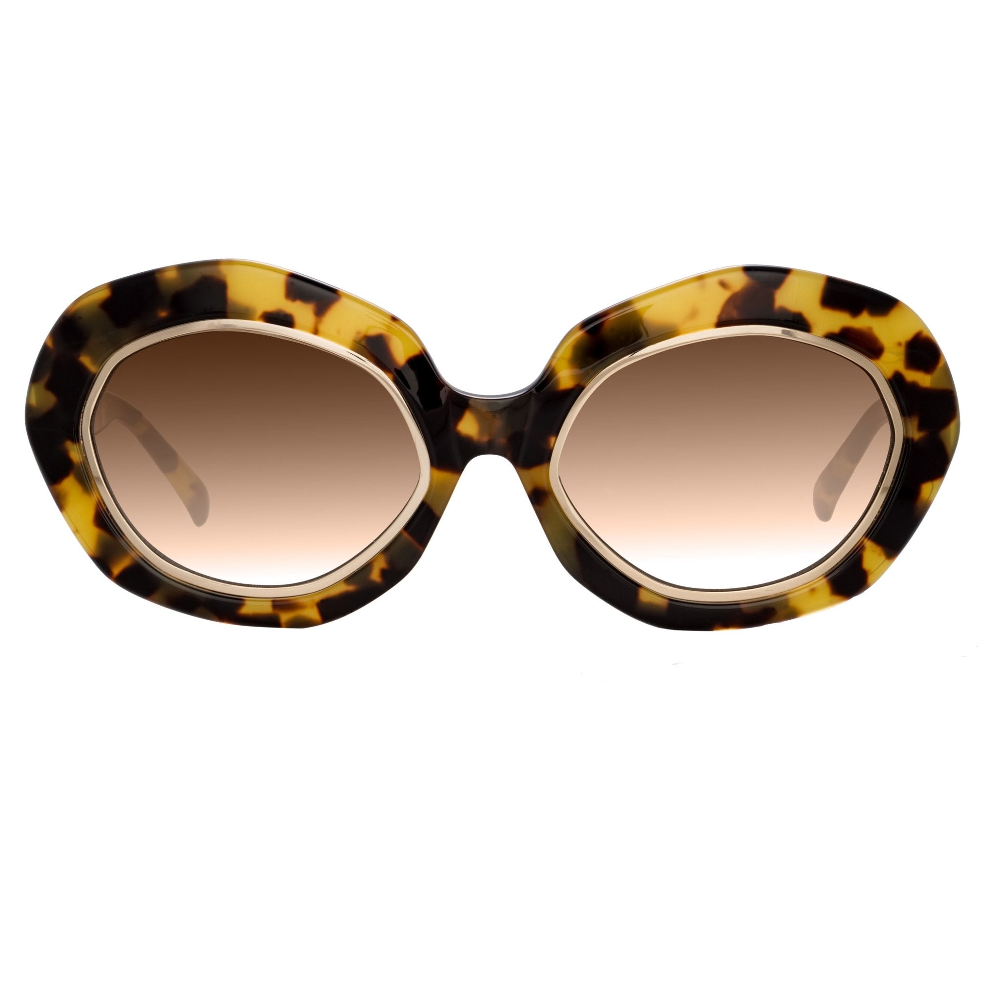 Erdem Women Sunglasses Oversized Tortoise Shell Gold with Brown Graduated Lenses EDM33C4SUN - Watches & Crystals