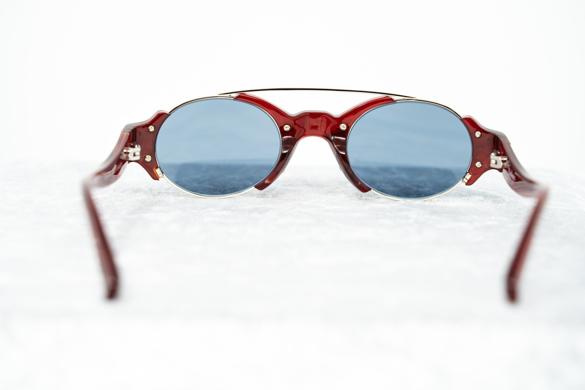 Erdem Women Sunglasses Red Marble Light Gold with Blue Lenses Category 3 EDM8C4SUN - Watches & Crystals