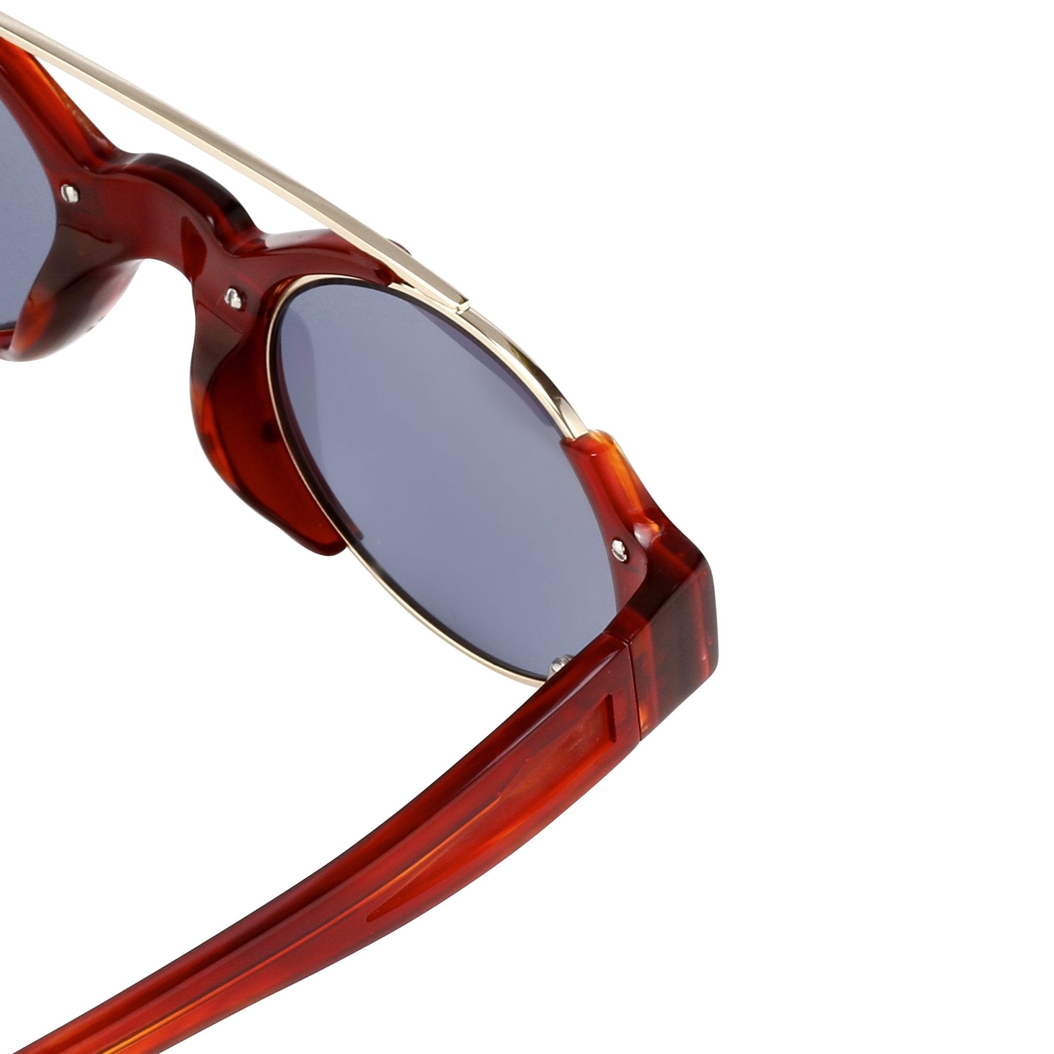 Erdem Women Sunglasses Red Marble Light Gold with Blue Lenses Category 3 EDM8C4SUN - Watches & Crystals