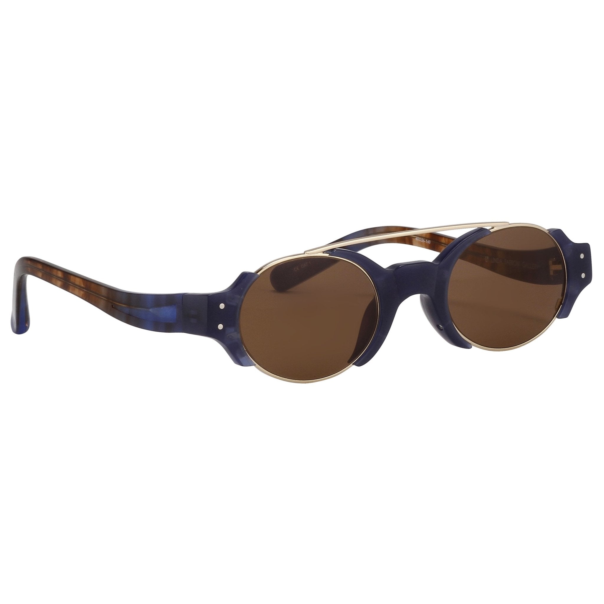 Erdem Women Sunglasses Royal Blue Light Gold with Brown Lenses EDM8C3SUN - Watches & Crystals