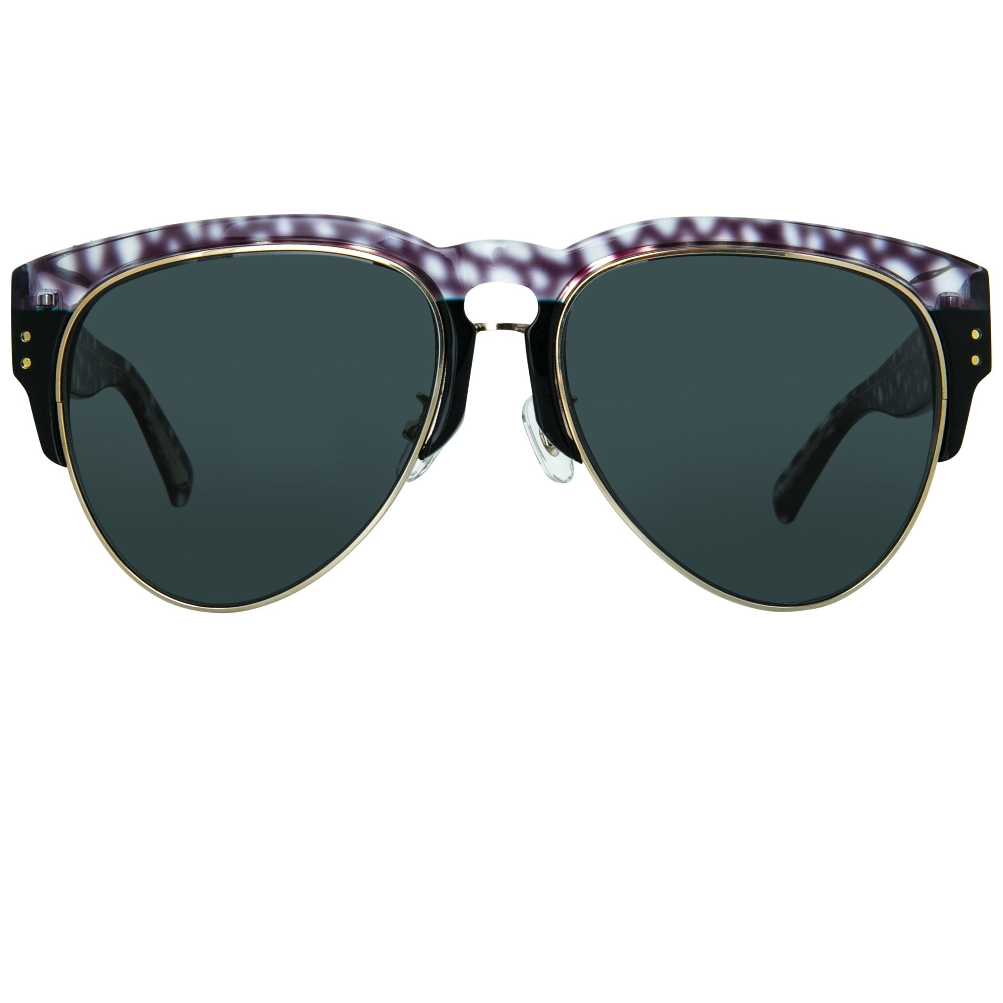 Erdem Women Sunglasses Stingray Black Light Gold with Grey Lenses Category 3 EDM25C3SUN - Watches & Crystals