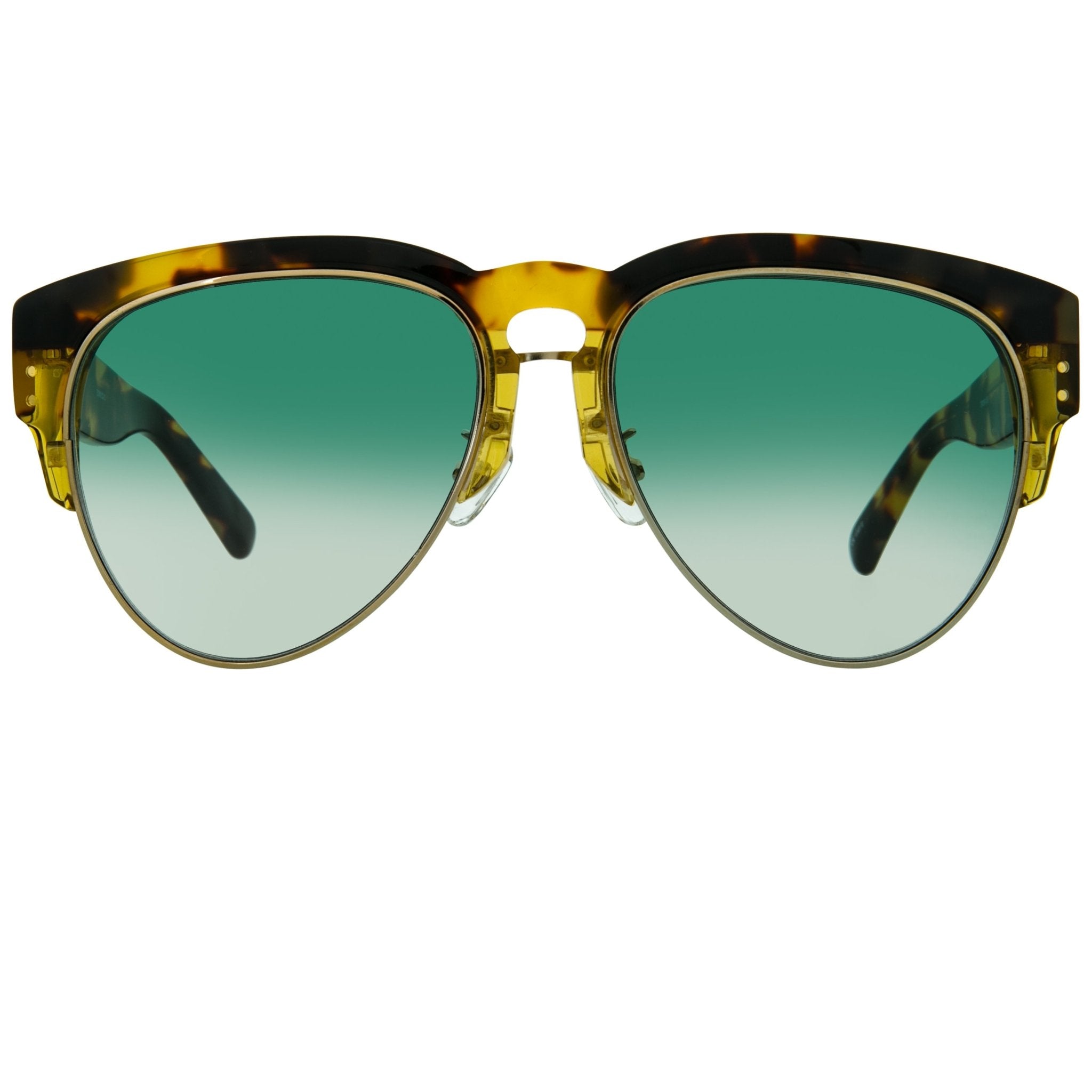 Erdem Women Sunglasses Tortoise Shell Light Gold with Green Graduated Lenses EDM25C2SUN - Watches & Crystals