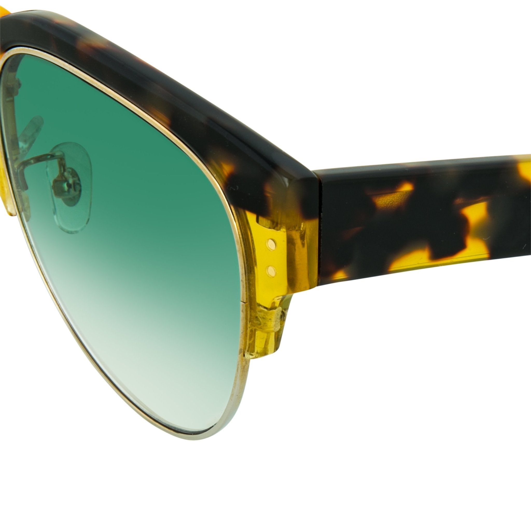 Erdem Women Sunglasses Tortoise Shell Light Gold with Green Graduated Lenses EDM25C2SUN - Watches & Crystals