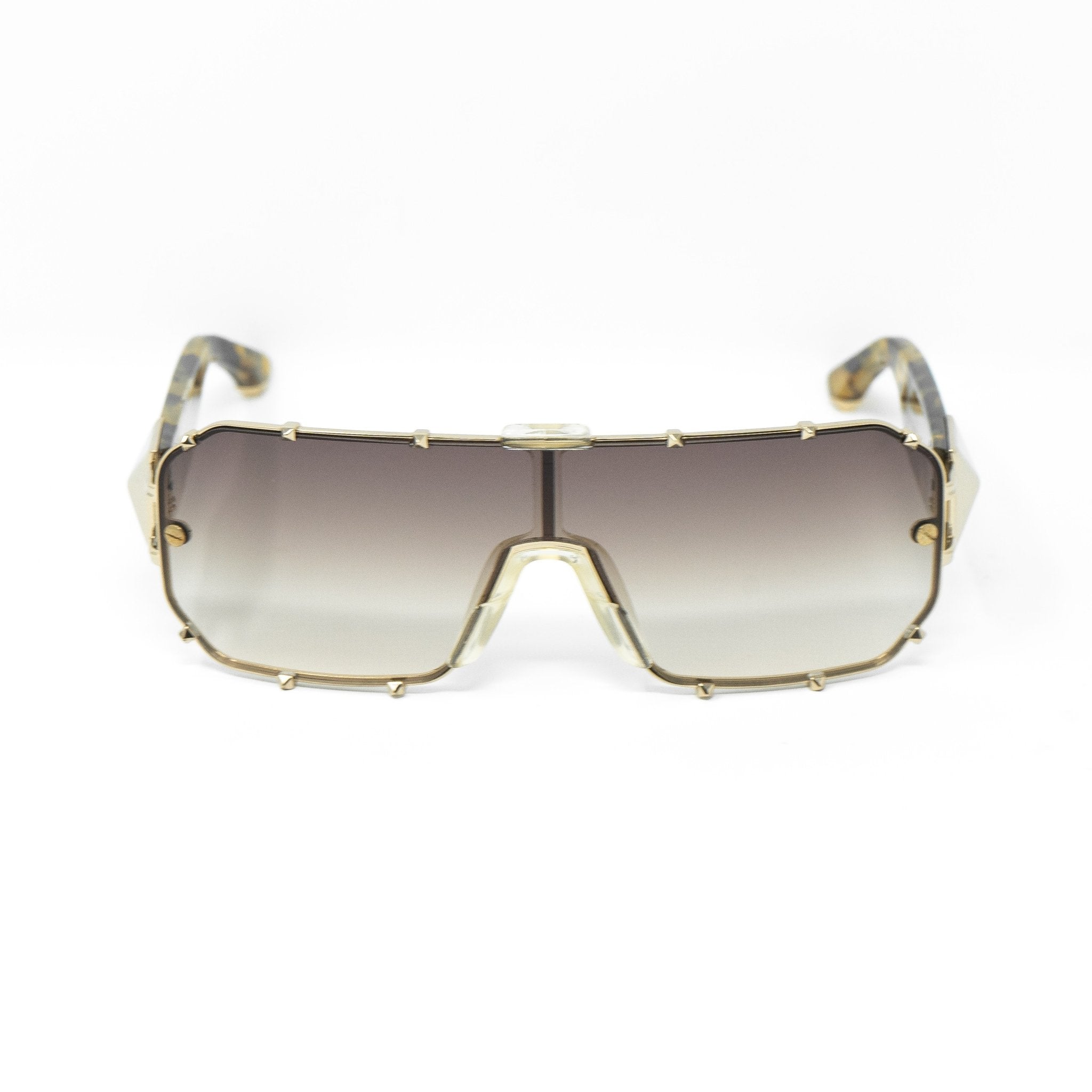 Giles Deacon Sunglasses Shield Tortoise Shell Gold With Category 3 Brown Graduated Lenses 9GILES1C1TSHELL - Watches & Crystals