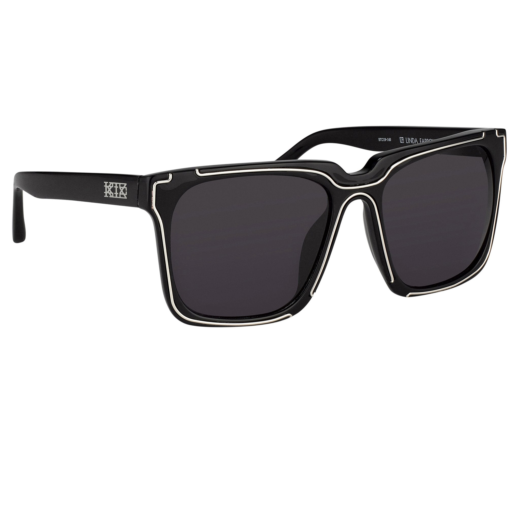 Kokon To Zai Sunglasses D-Frame Black/Silver With Grey Category 3 Lenses KTZ14C1SUN - Watches & Crystals