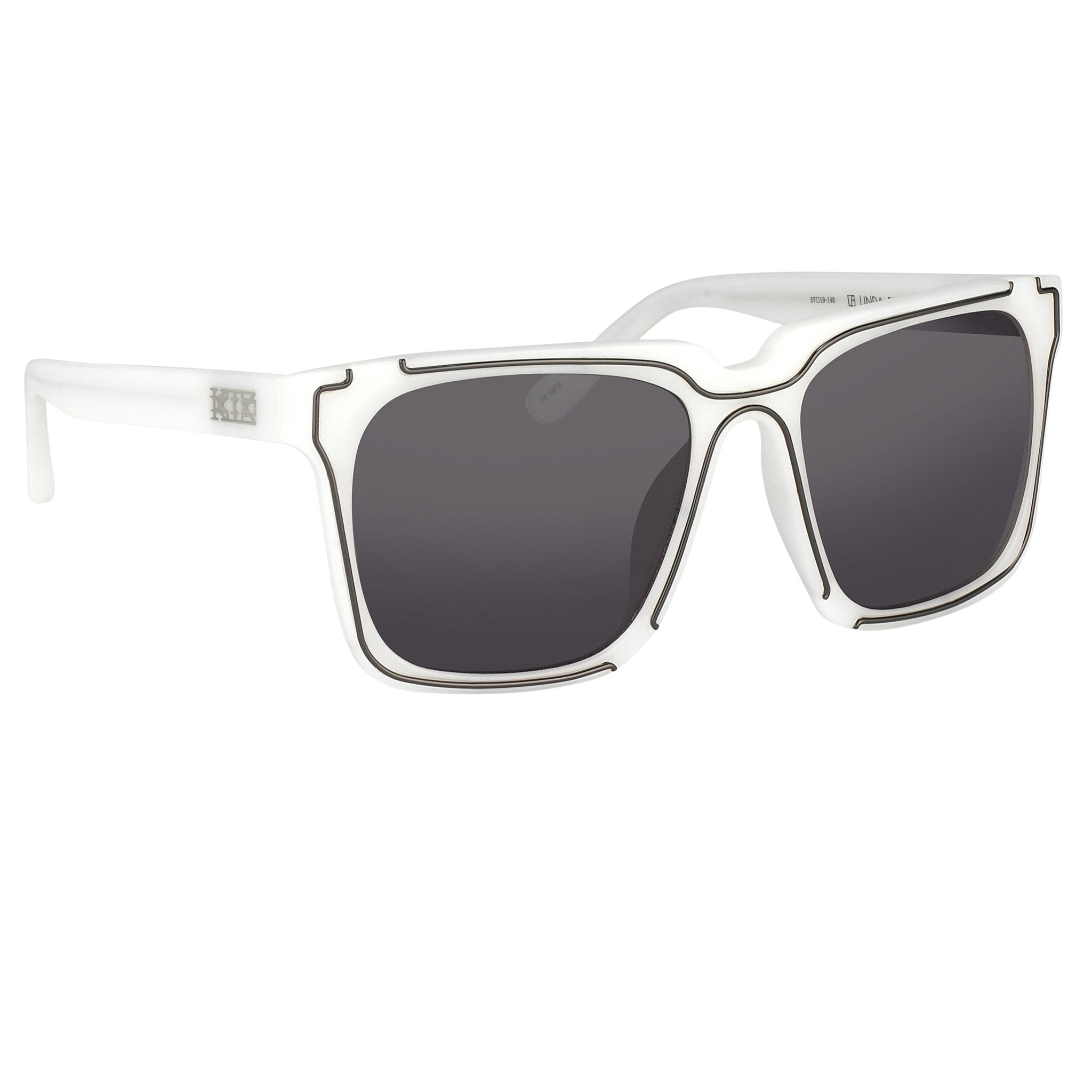 Kokon To Zai Sunglasses D-Frame Unisex White With Silver CAT3 Grey Lenses KTZ14C3SUN - Watches & Crystals