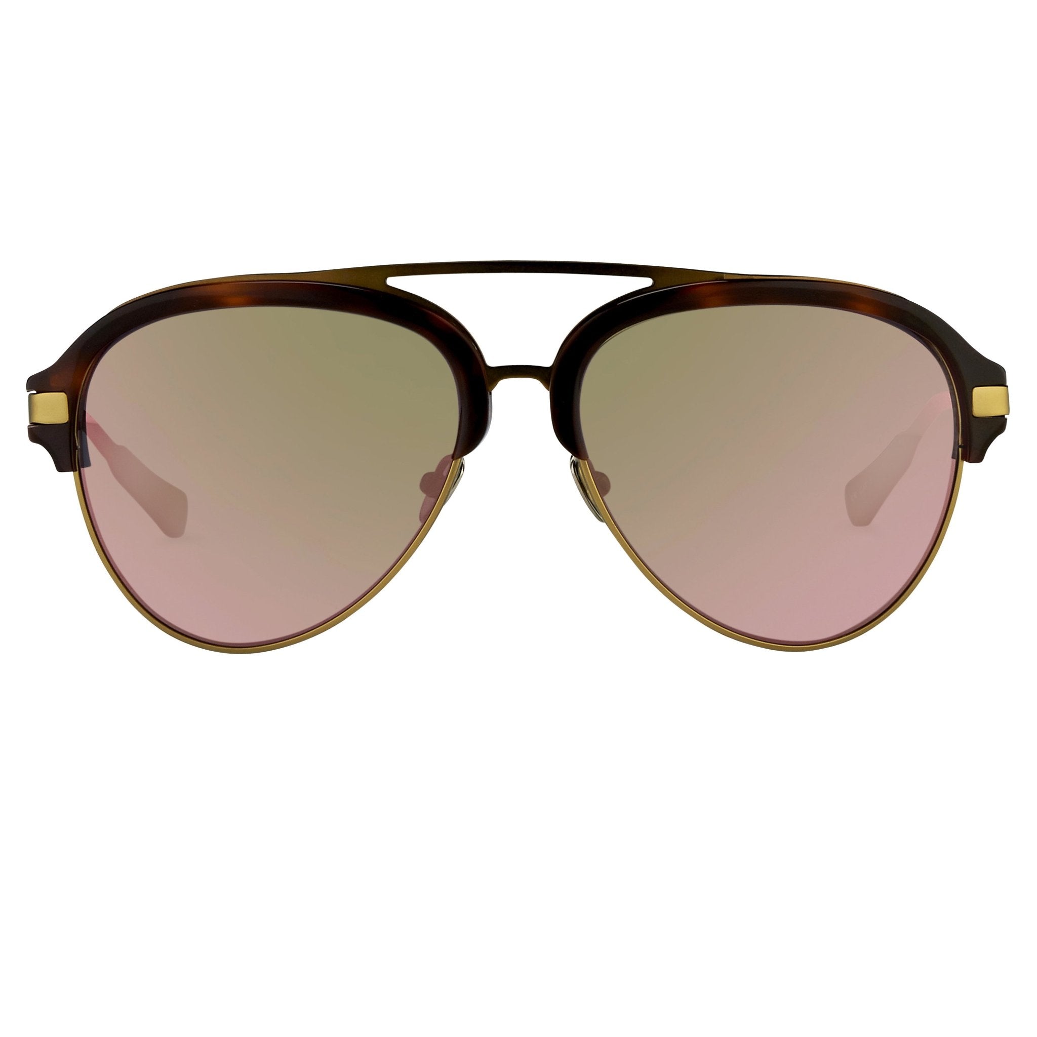 Kris Van Assche Sunglasses Classic Tortoiseshell Matte Bronze and Red Revo Lenses Category 3 - KVA74C5SUN - Watches & Crystals