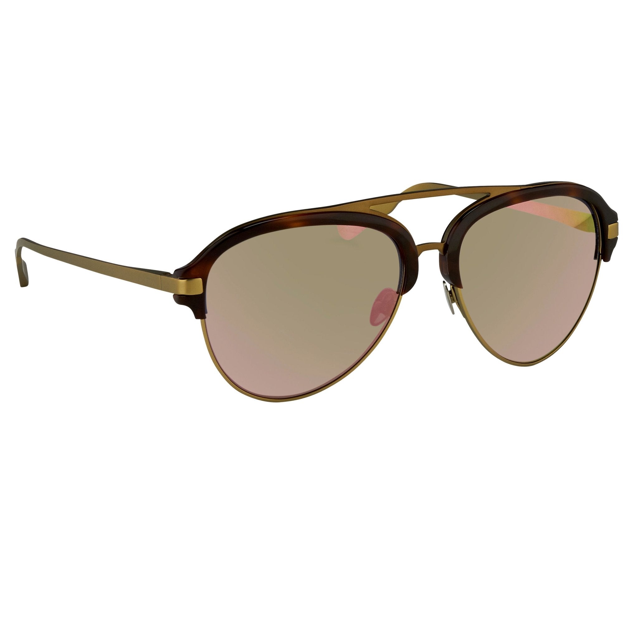 Kris Van Assche Sunglasses Classic Tortoiseshell Matte Bronze and Red Revo Lenses Category 3 - KVA74C5SUN - Watches & Crystals