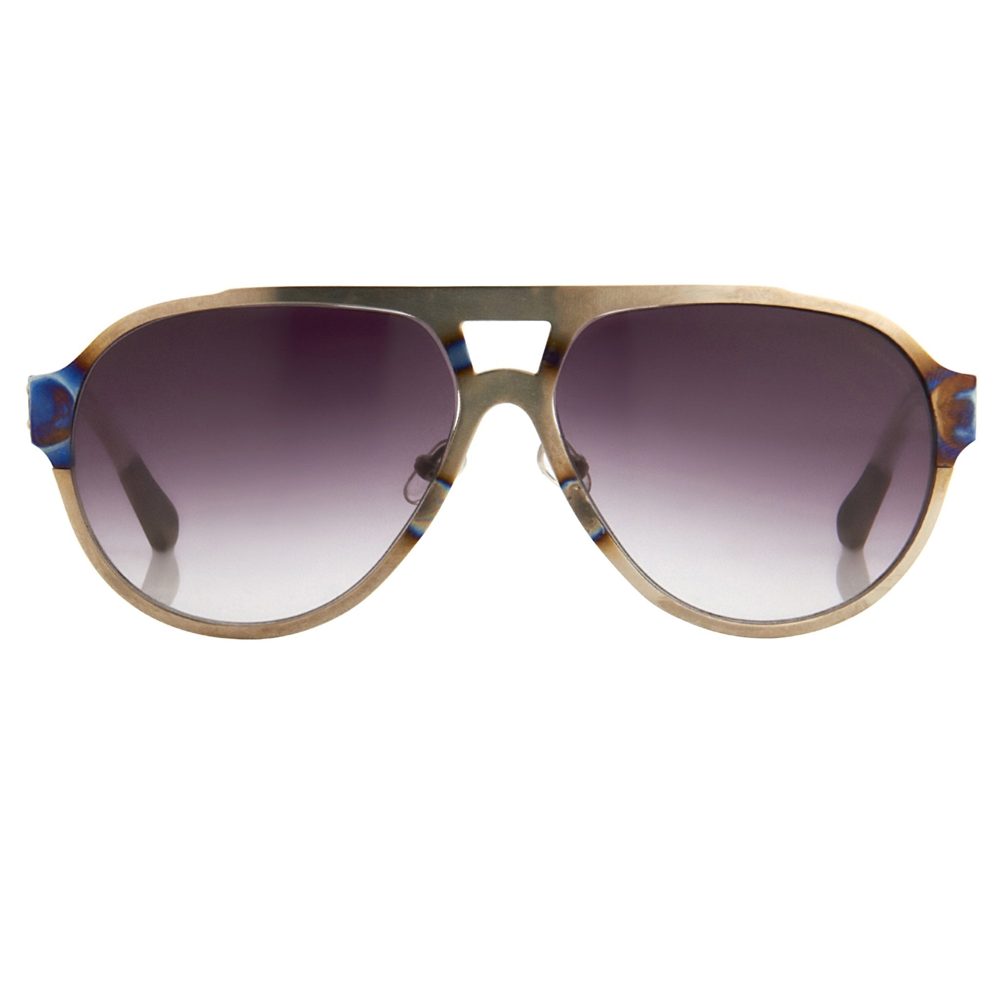 Kris Van Assche Sunglasses Titanium Unisex Purple Grey Graduated Lenses Category 3 - KVA1C5SUN - Watches & Crystals