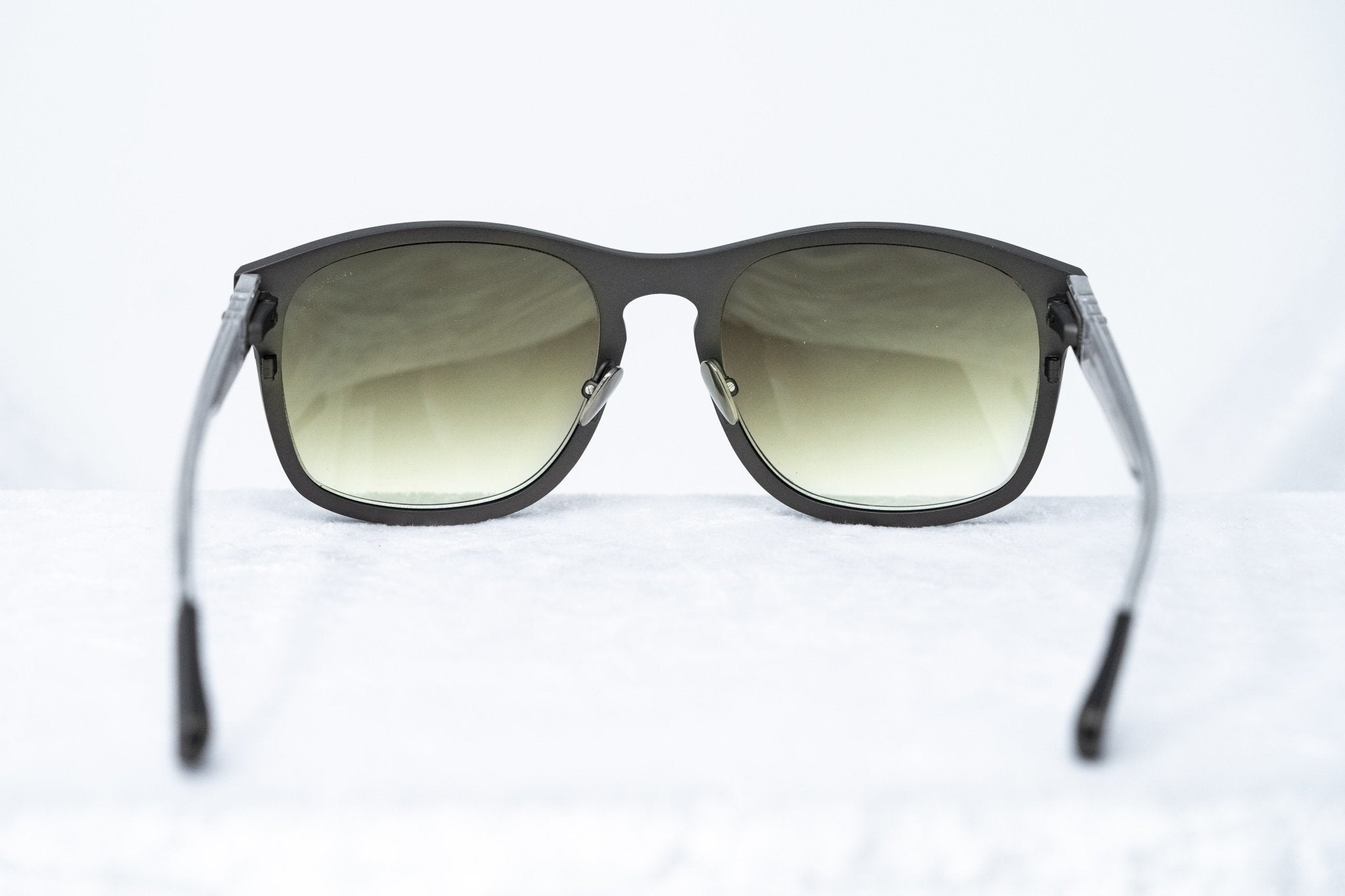 Kris Van Assche Sunglasses Titanium Unixes D-Frame Matte Dark Brown and Green Graduated Lenses - KVA3C3SUN - Watches & Crystals