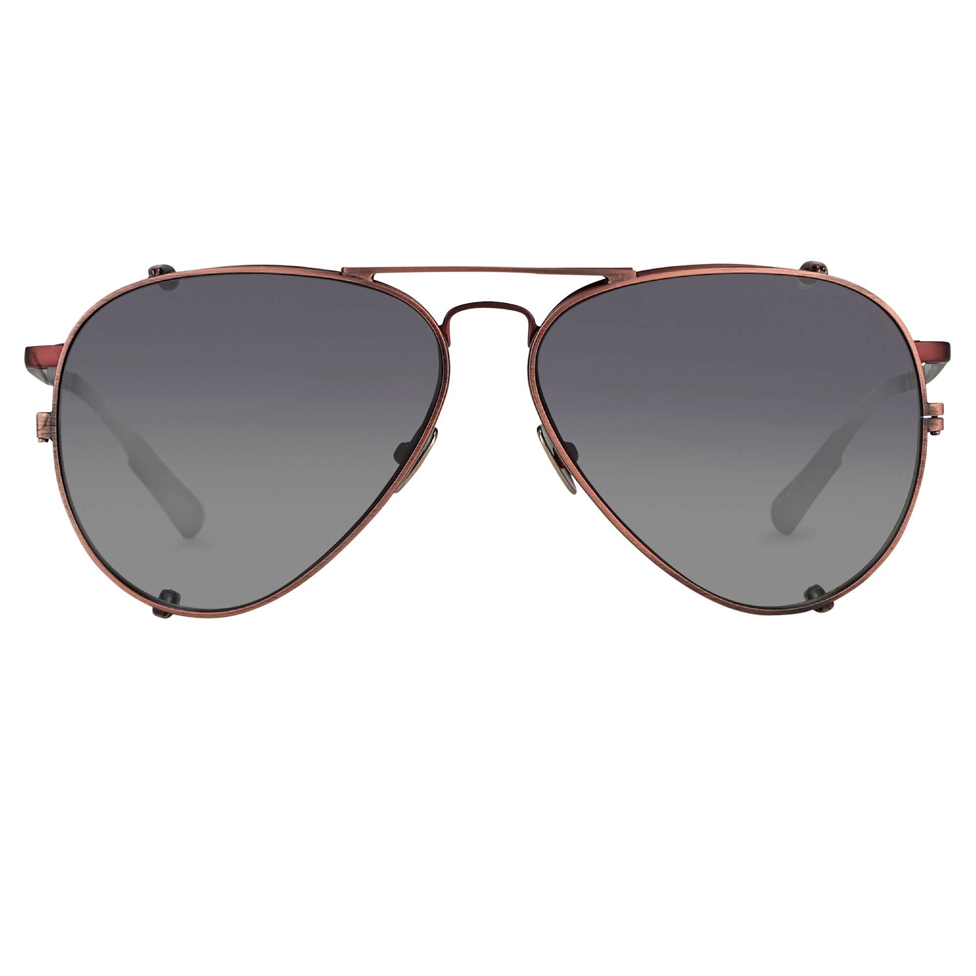 Kris Van Assche Sunglasses Unisex Red and Bronze with Green Clip-On Lenses Category 3 - KVA81C5SUN - Watches & Crystals