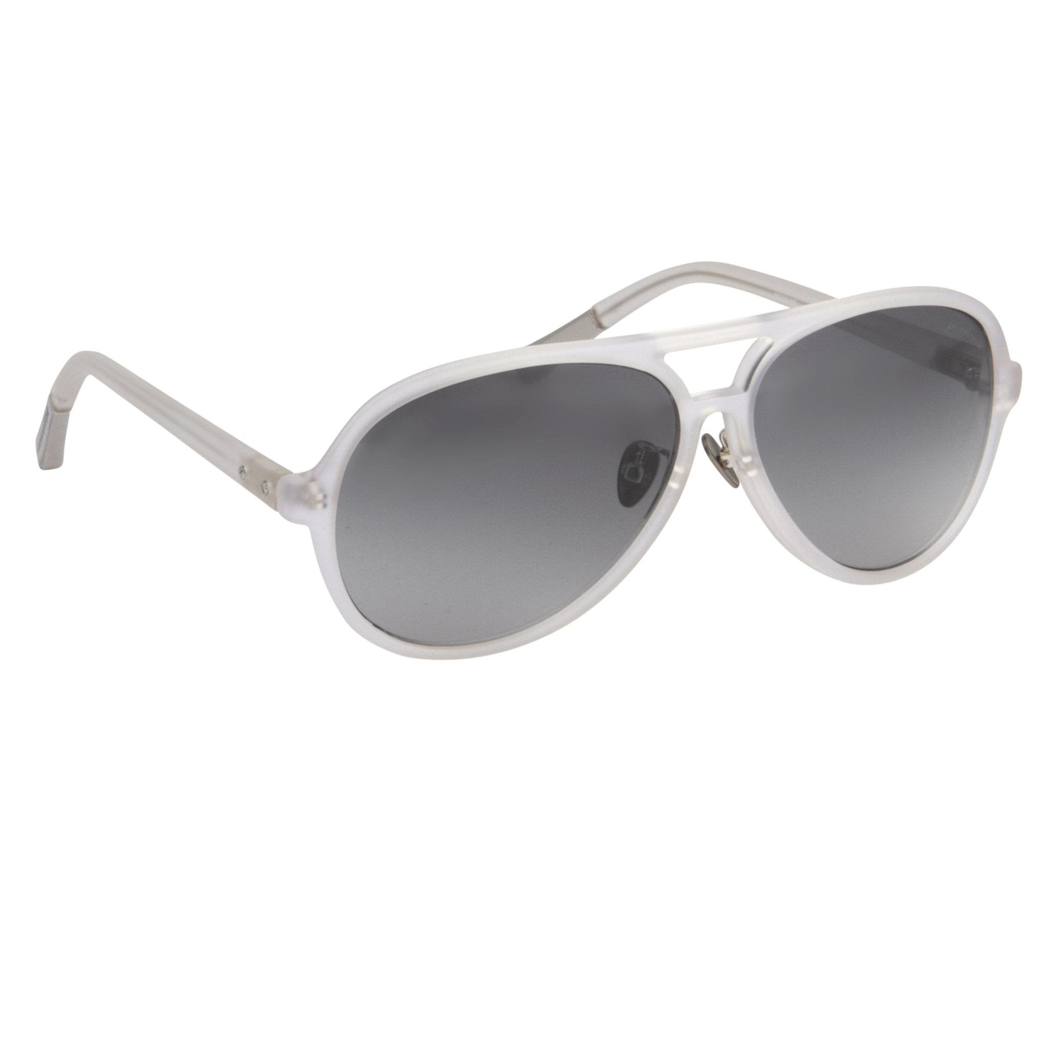 Kris Van Assche Sunglasses Unisex Rubberised Clear with Grey Graduated Lenses Category 2- KVA48C2SUN - Watches & Crystals