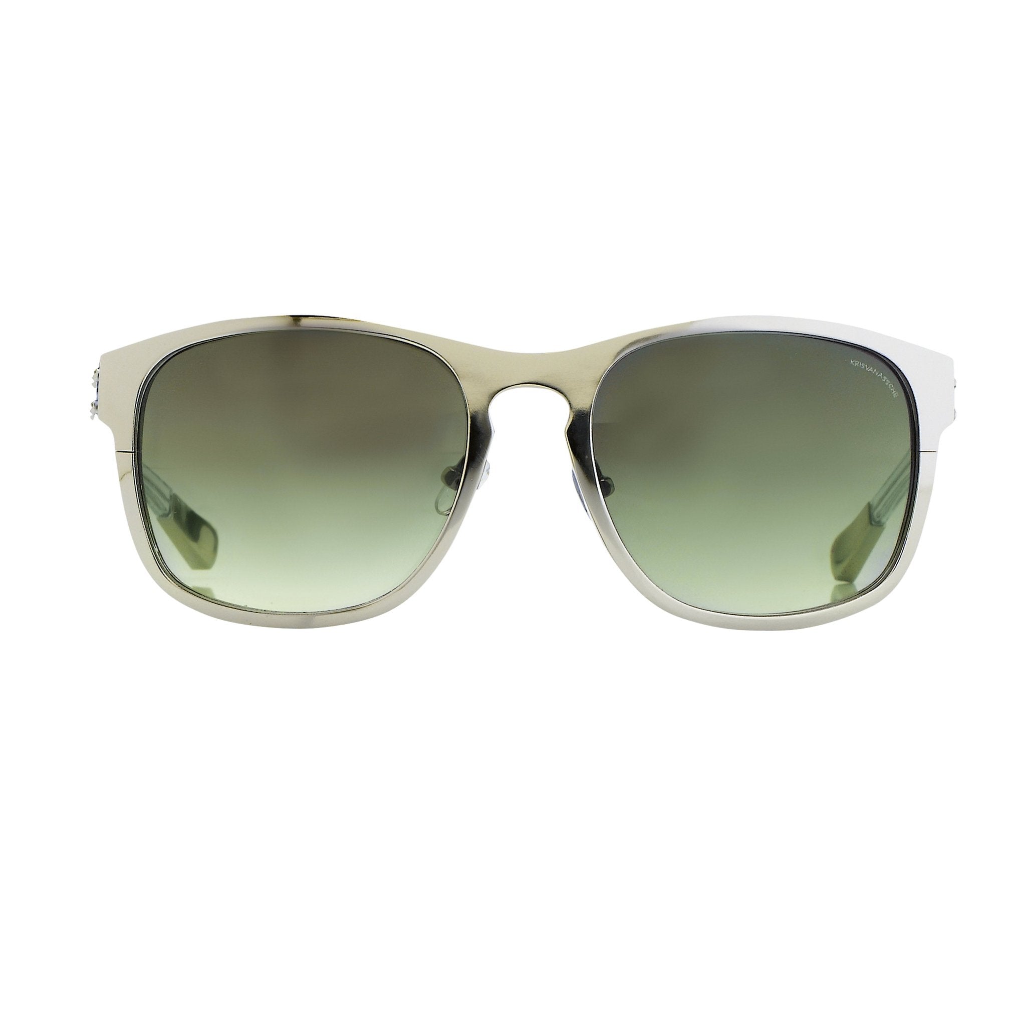 Kris Van Assche Sunglasses Unisex With D-Frame Silver Metal and Green Graduated Lenses - KVA3C4SUN - Watches & Crystals