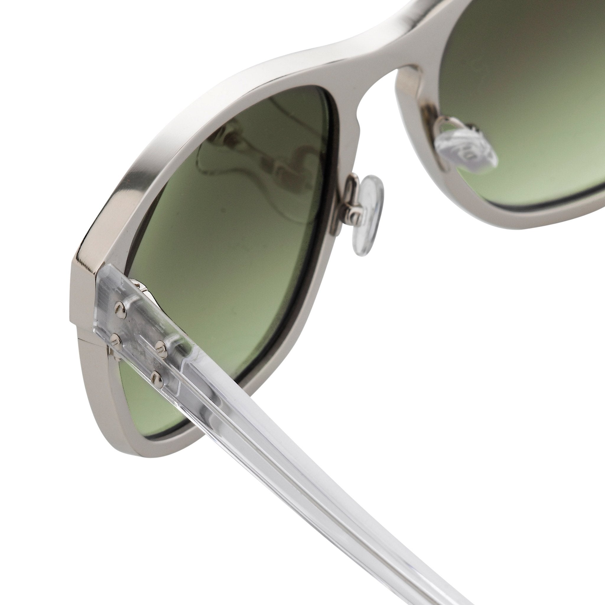 Kris Van Assche Sunglasses Unisex With D-Frame Silver Metal and Green Graduated Lenses - KVA3C4SUN - Watches & Crystals