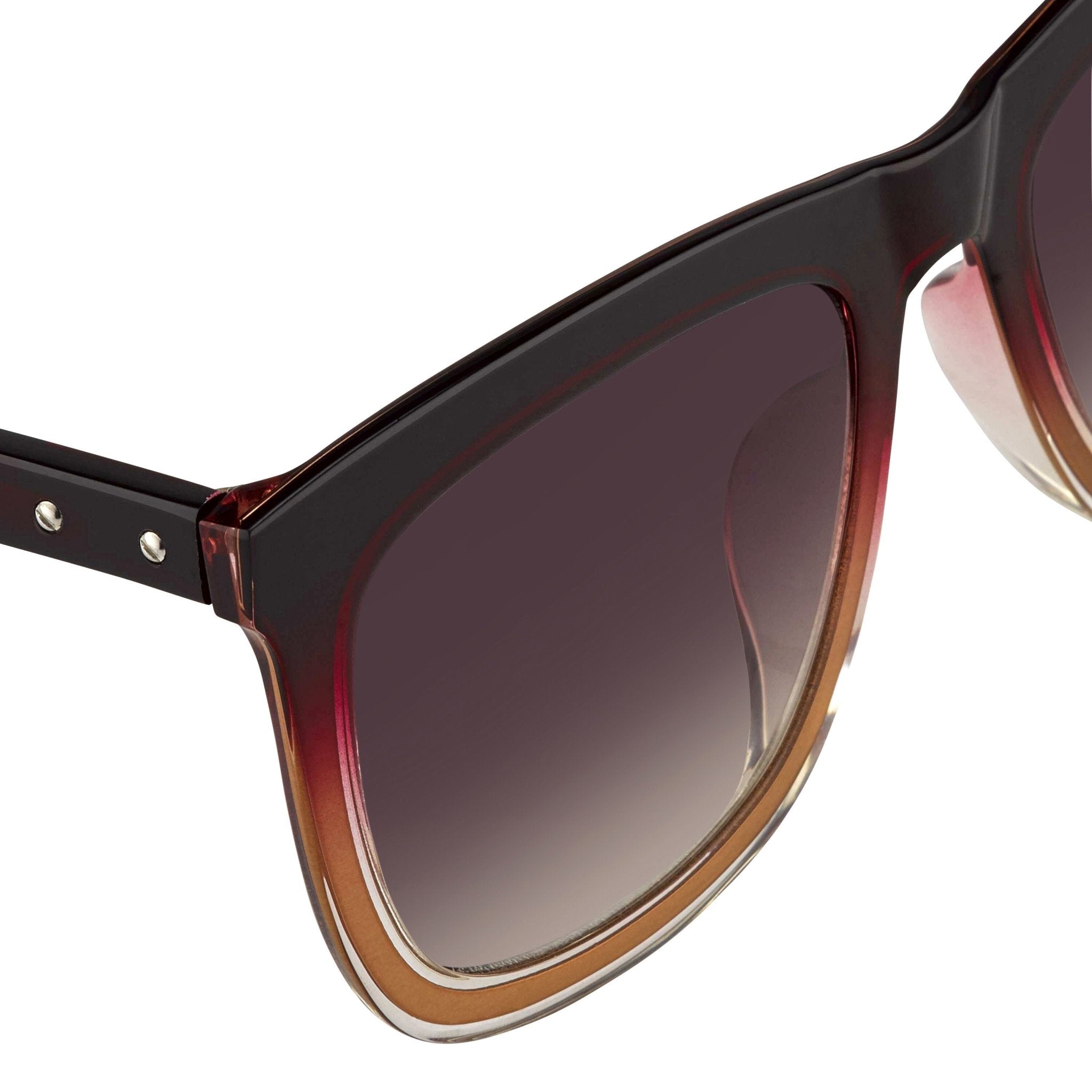 Kris Van Assche Sunglasses with D-Frame Burgundy Antique Bronze and Brown Graduated Lenses - KVA80C2SUN - Watches & Crystals