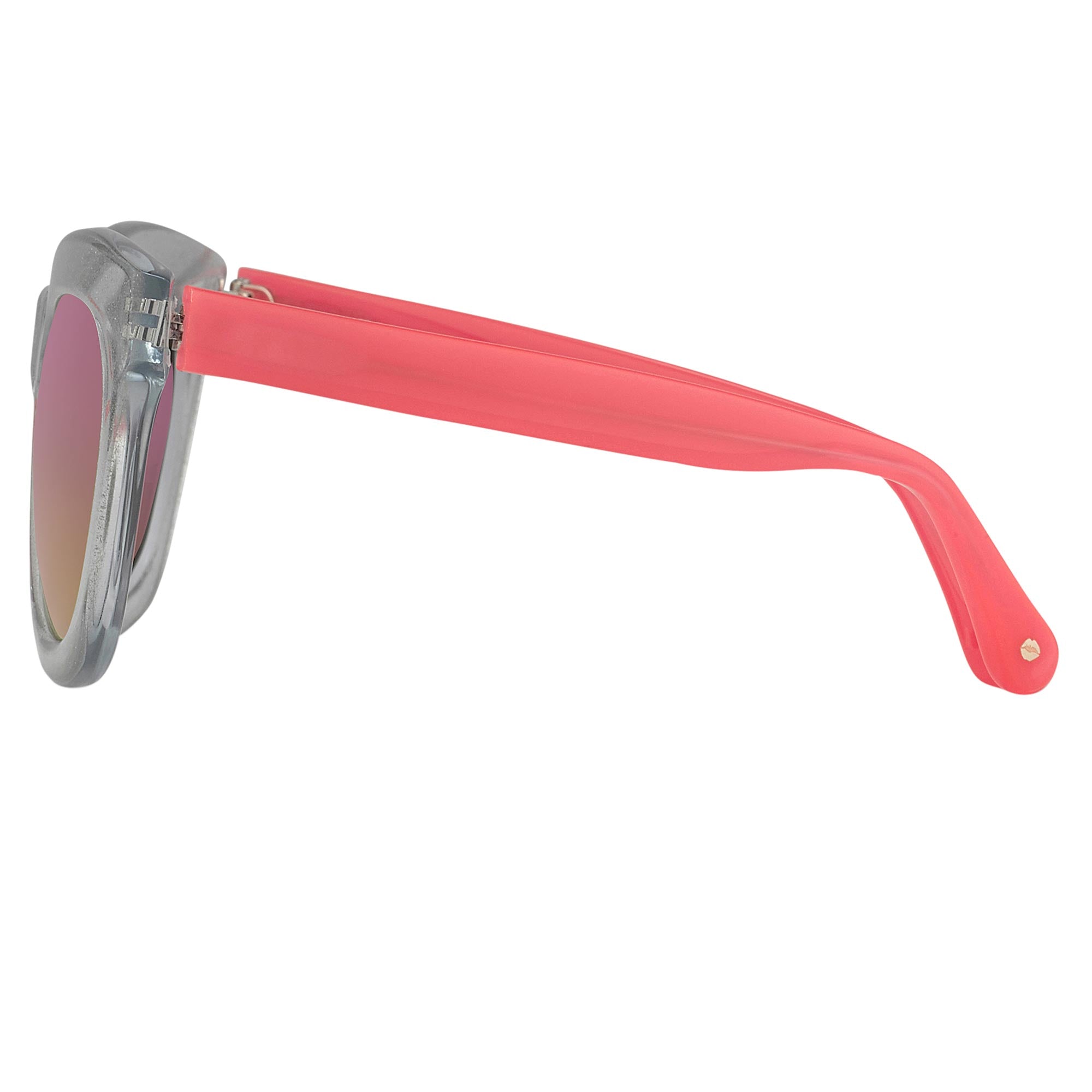 Markus Lupfer Sunglasses D-Frame Blue Glitter Neon Pink Lenses Category 3 Dark Tint ML5C6SUN - Watches & Crystals