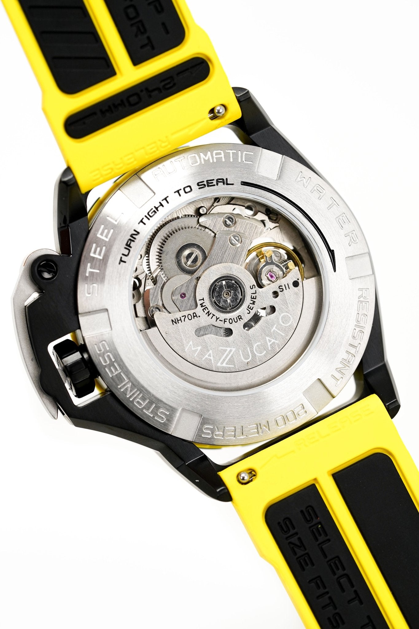 Mazzucato RIM SUB Men's Automatic Watch Yellow SK4-YL - Watches & Crystals