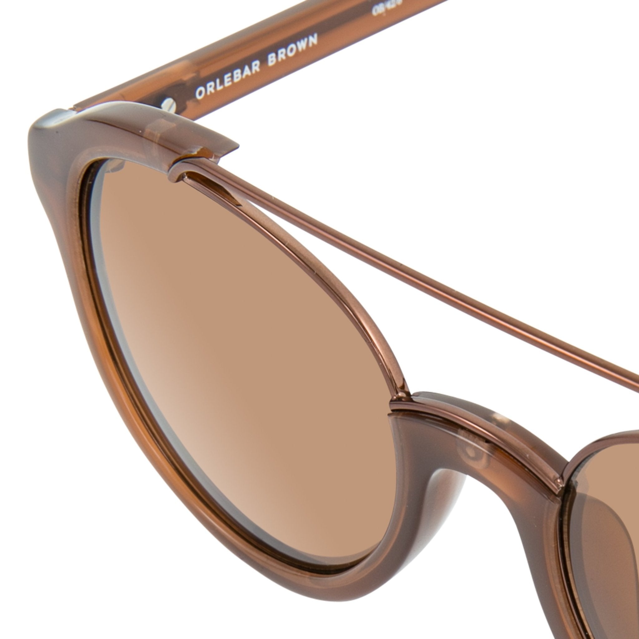 Orlebar Brown Sunglasses Oval Clay & Bronze with Metallic Brown Lenses OB42C6SUN - Watches & Crystals