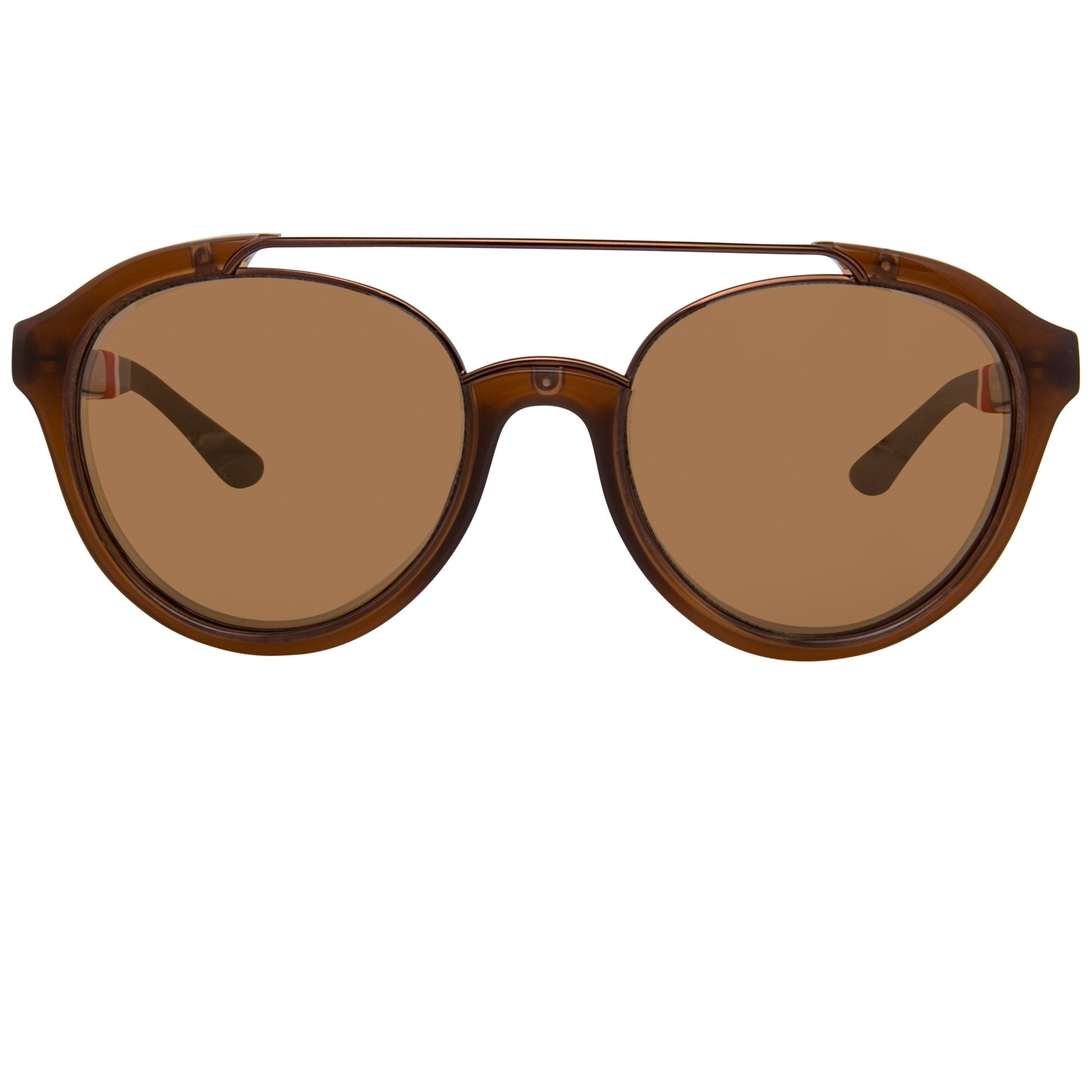 Orlebar Brown Sunglasses Oval Clay & Bronze with Metallic Brown Lenses OB42C6SUN - Watches & Crystals